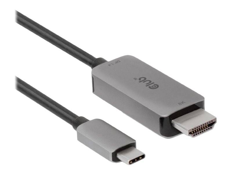 Club 3D - Adapterkabel - 24 pin USB-C männlich zu HDMI männlich - 3 m - aktiv, Support von 4K 120 Hz, unterstützt 8K 60