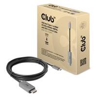 Club 3D - Adapterkabel - 24 pin USB-C männlich zu HDMI männlich - 3 m - aktiv, Support von 4K 120 Hz, unterstützt 8K 60