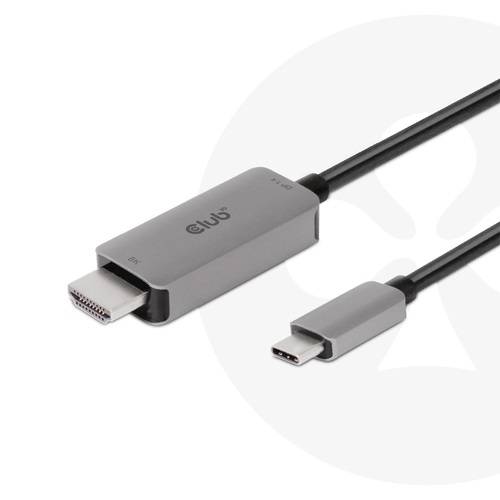 Club 3D Adapterkabel - 24 pin USB-C männlich zu HDMI männlich - 3 m - aktiv, Support von 4K 120 Hz, unterstützt 8K 60 Hz (7680 x 4320)