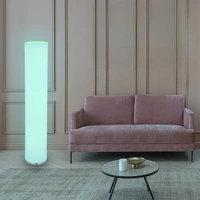 Stehleuchte Säulenlampe Wohnzimmer modern 3 flammig Stehleuchte mit Textilschirm, Metall weiß, Fernbedienung dimmbar, 3x RGB LED 9W 806Lm, DxH 19x11 Stehleuchte Säulenlampe Wohnzimmer modern 3 flammig Stehleuchte mit Textilschirm, Metall weiß, Fernbedienung dimmbar, 3x RGB LED 9W 806Lm, DxH 19x11