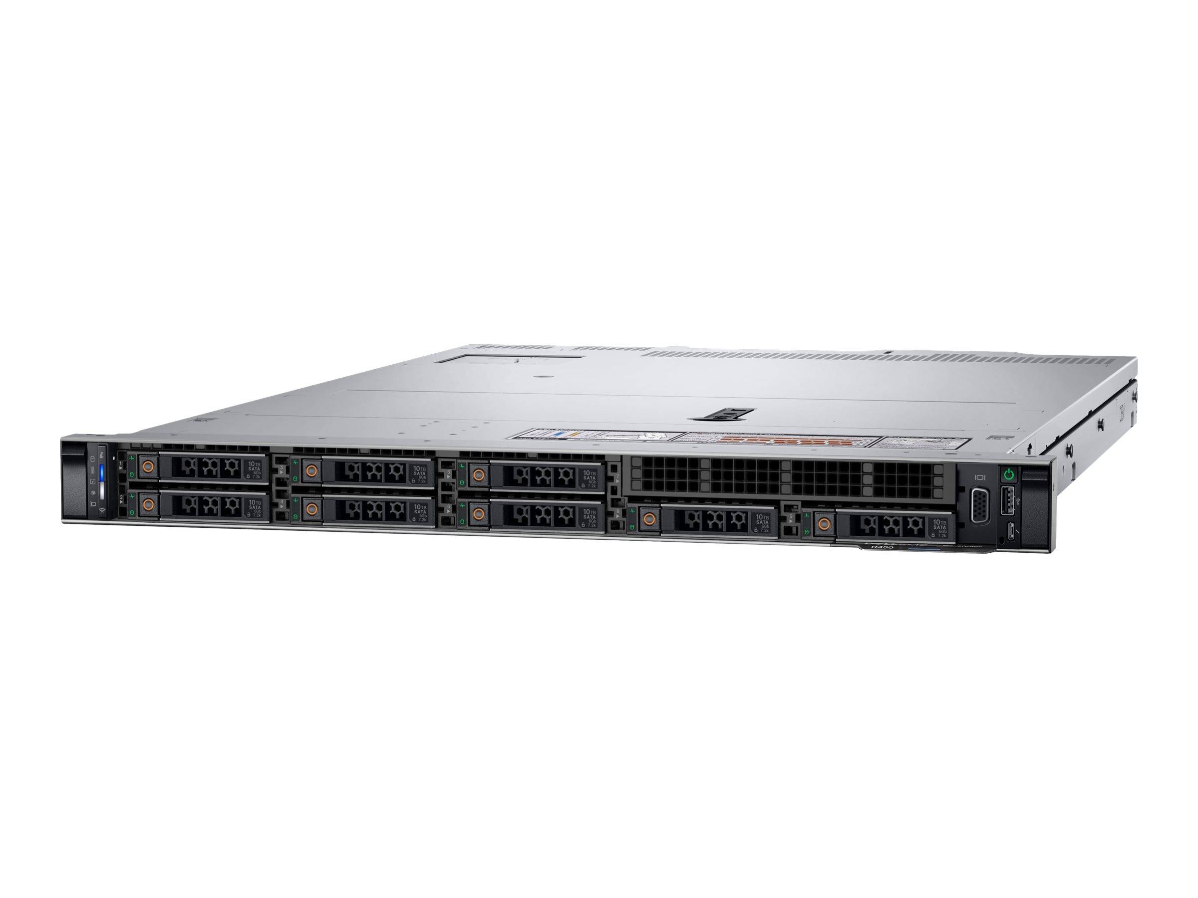 Dell PowerEdge R450 - Server - Rack-Montage - 1U - zweiweg - 1 x Xeon Silver 430