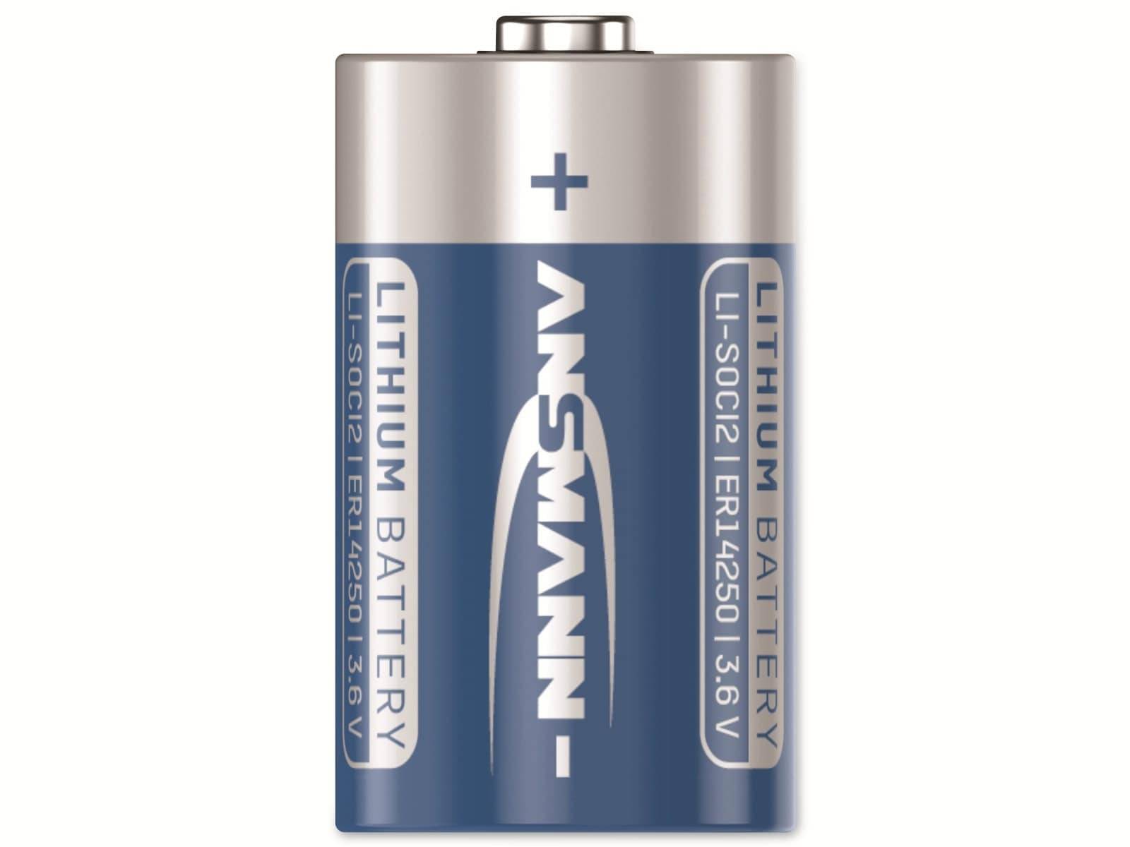 ANSMANN Lithium-Batterie ER14250, 3,6V-, 1200 mAh, AA