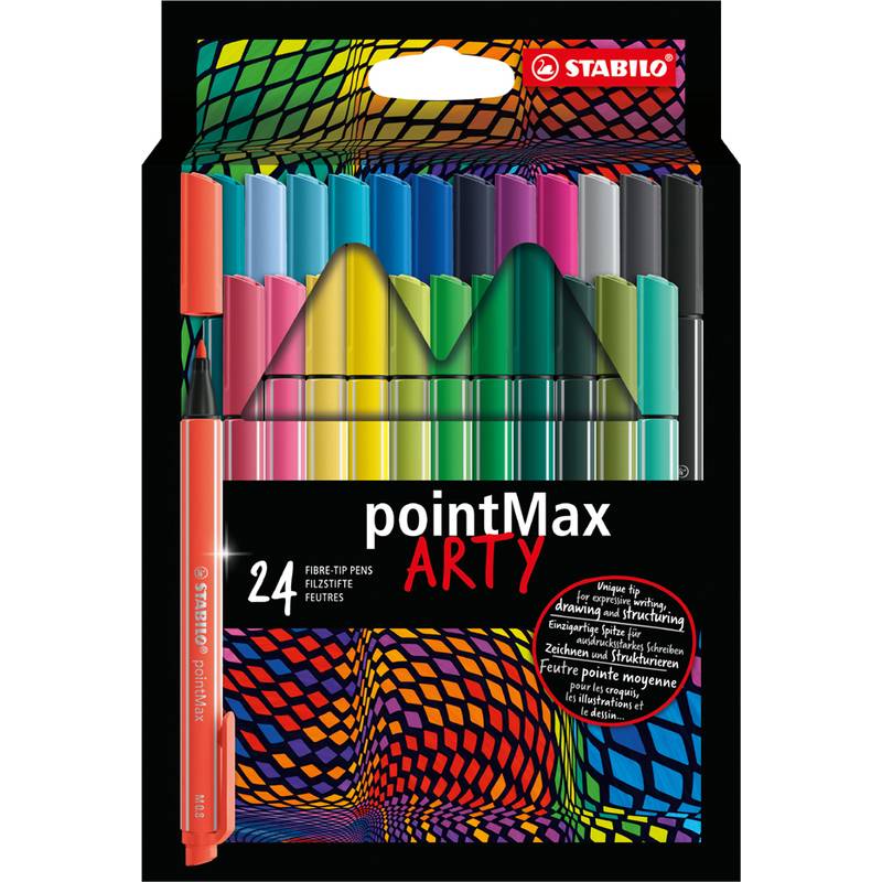 STABILO Fasermaler pointMax ARTY, 24er Kartonetui