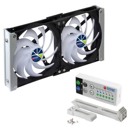 Titan TTC-SC20(A)+ Kühlschrank-Doppellüfter 92x25mm IP55, Timermodus Kühlung / Lüftung