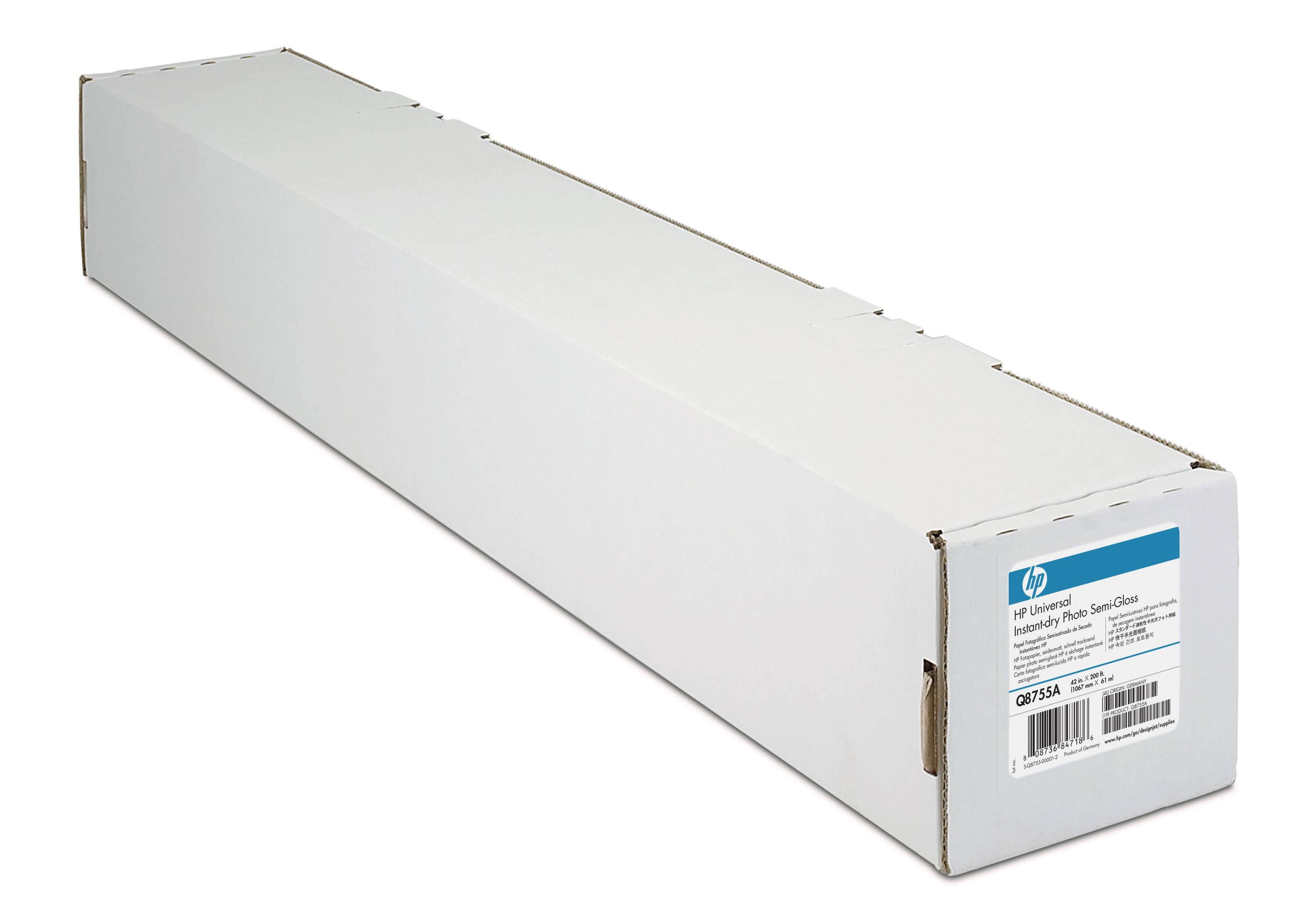 HP Universal Instant-Dry Photo Semi-Gloss - Halbglänzend - 7,4 mil - Rolle (91,4 cm x 30,5 m)