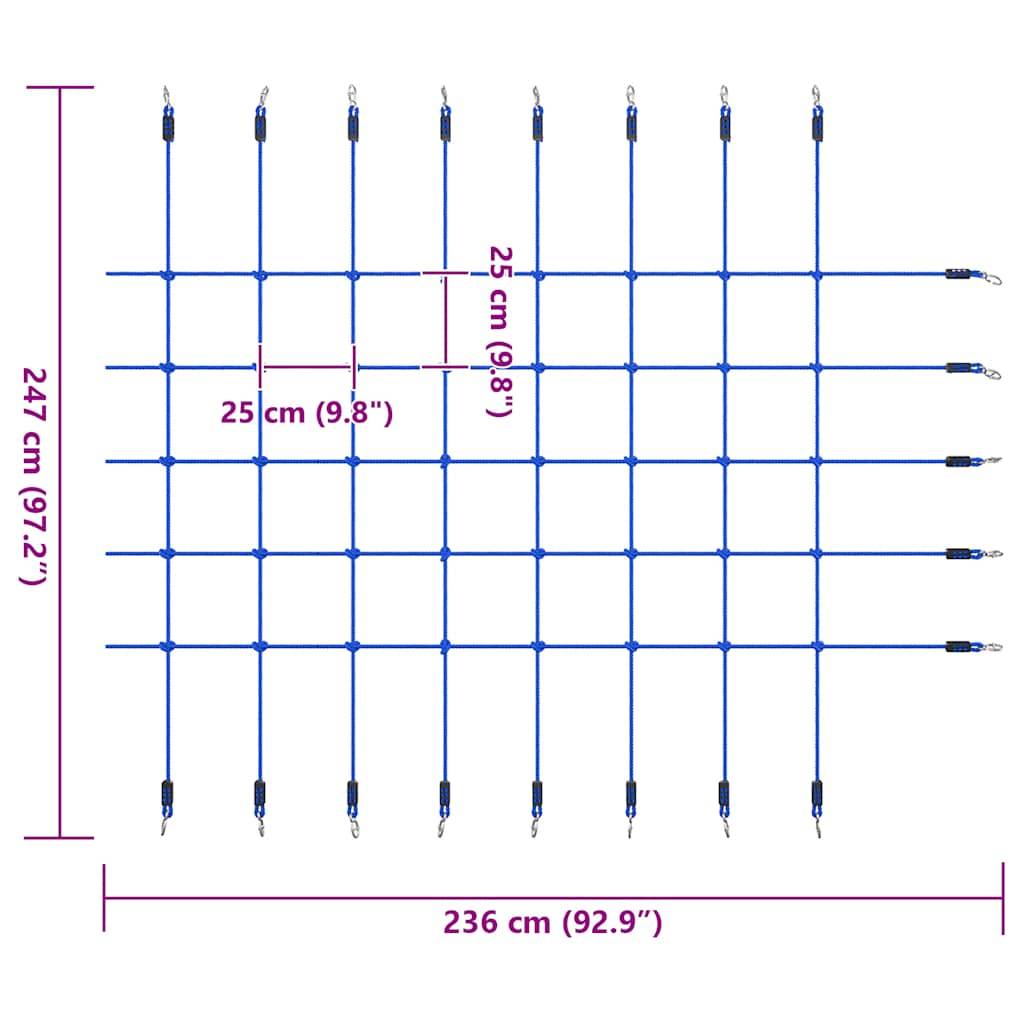 vidaXL Kletternetz 200x150 cm Blau