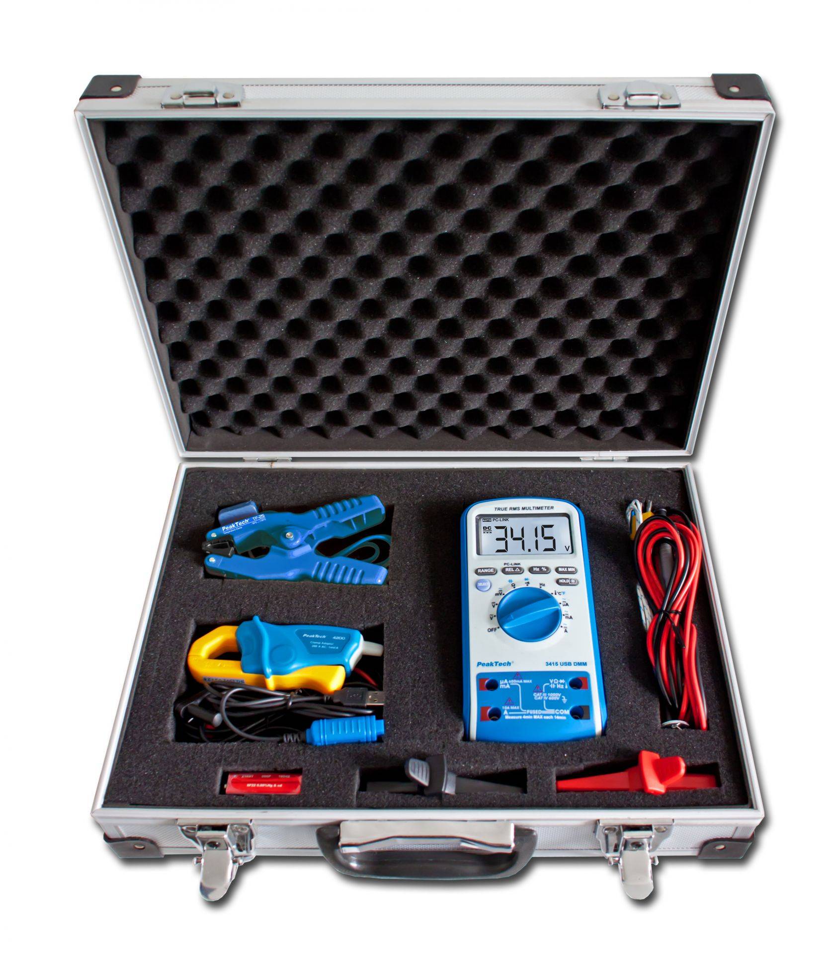 Messgeräte-Set im Tragekoffer "Multimeter & Stromzange"