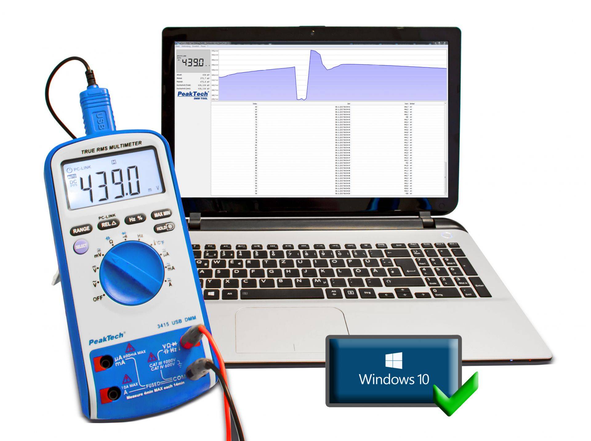 Messgeräte-Set im Tragekoffer "Multimeter & Stromzange"