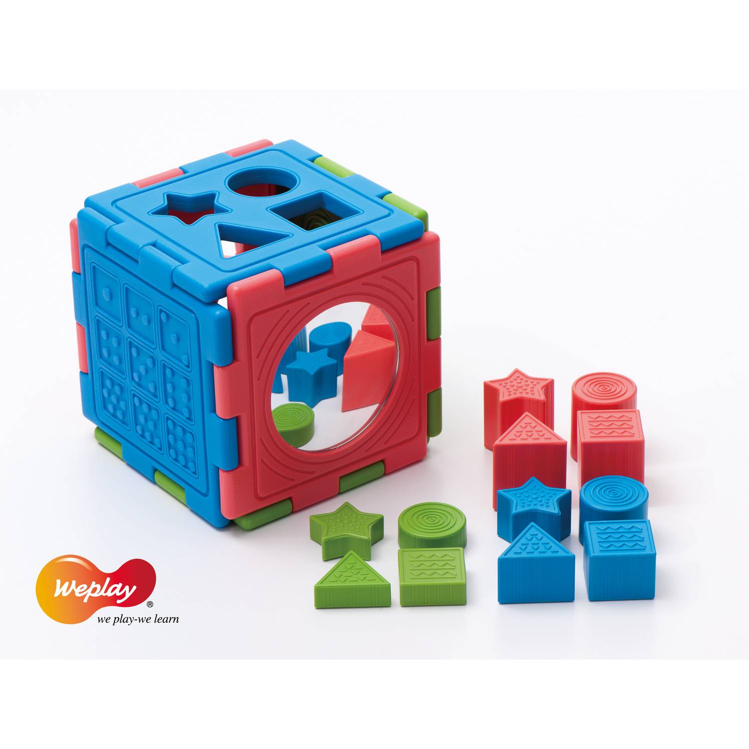 Weplay KC3001 3D Learning Cube Kreativ Würfel, bunt, 18-teilig (1 Set)