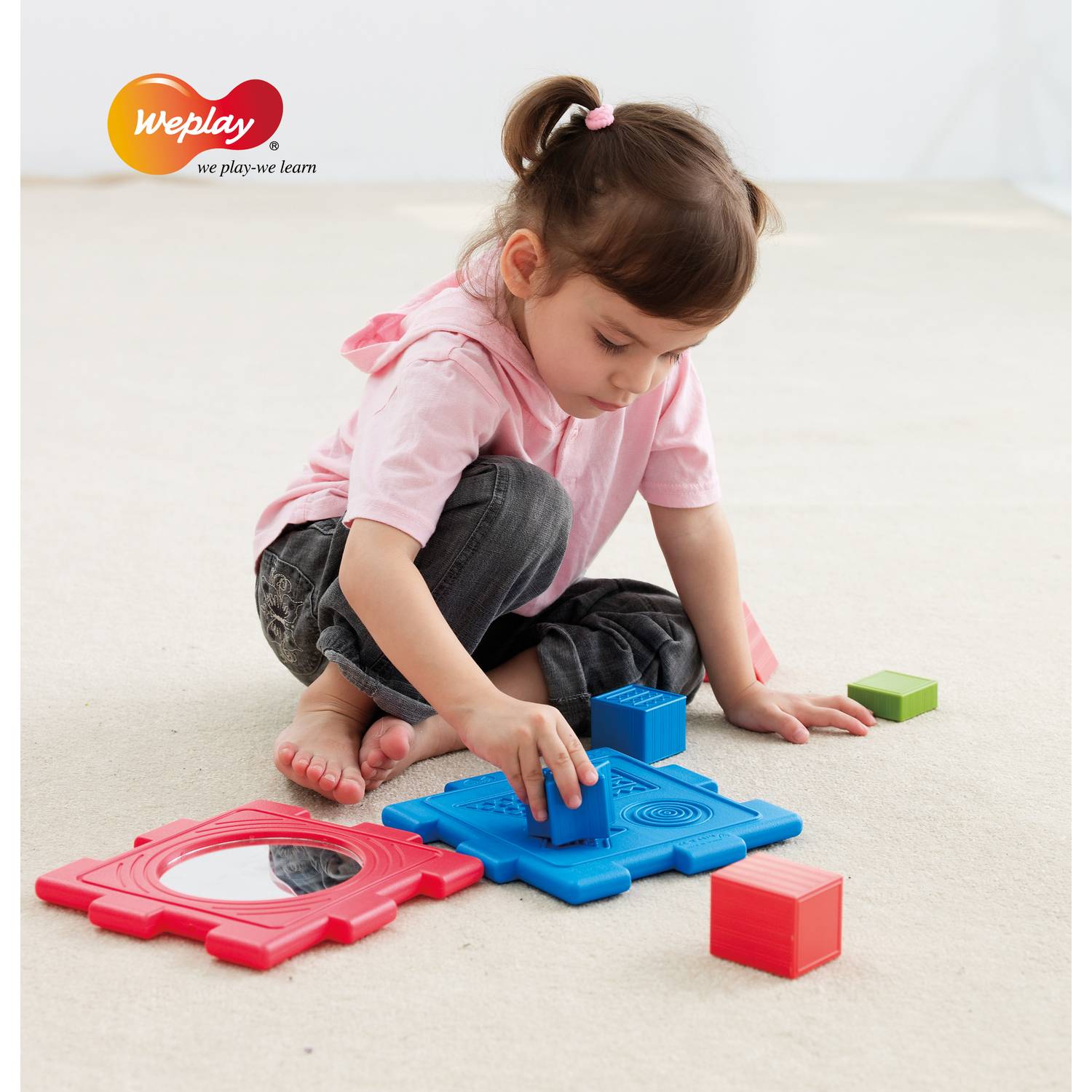 Weplay KC3001 3D Learning Cube Kreativ Würfel, bunt, 18-teilig (1 Set)