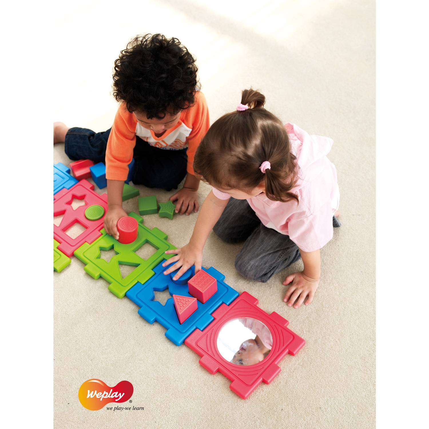 Weplay KC3001 3D Learning Cube Kreativ Würfel, bunt, 18-teilig (1 Set)