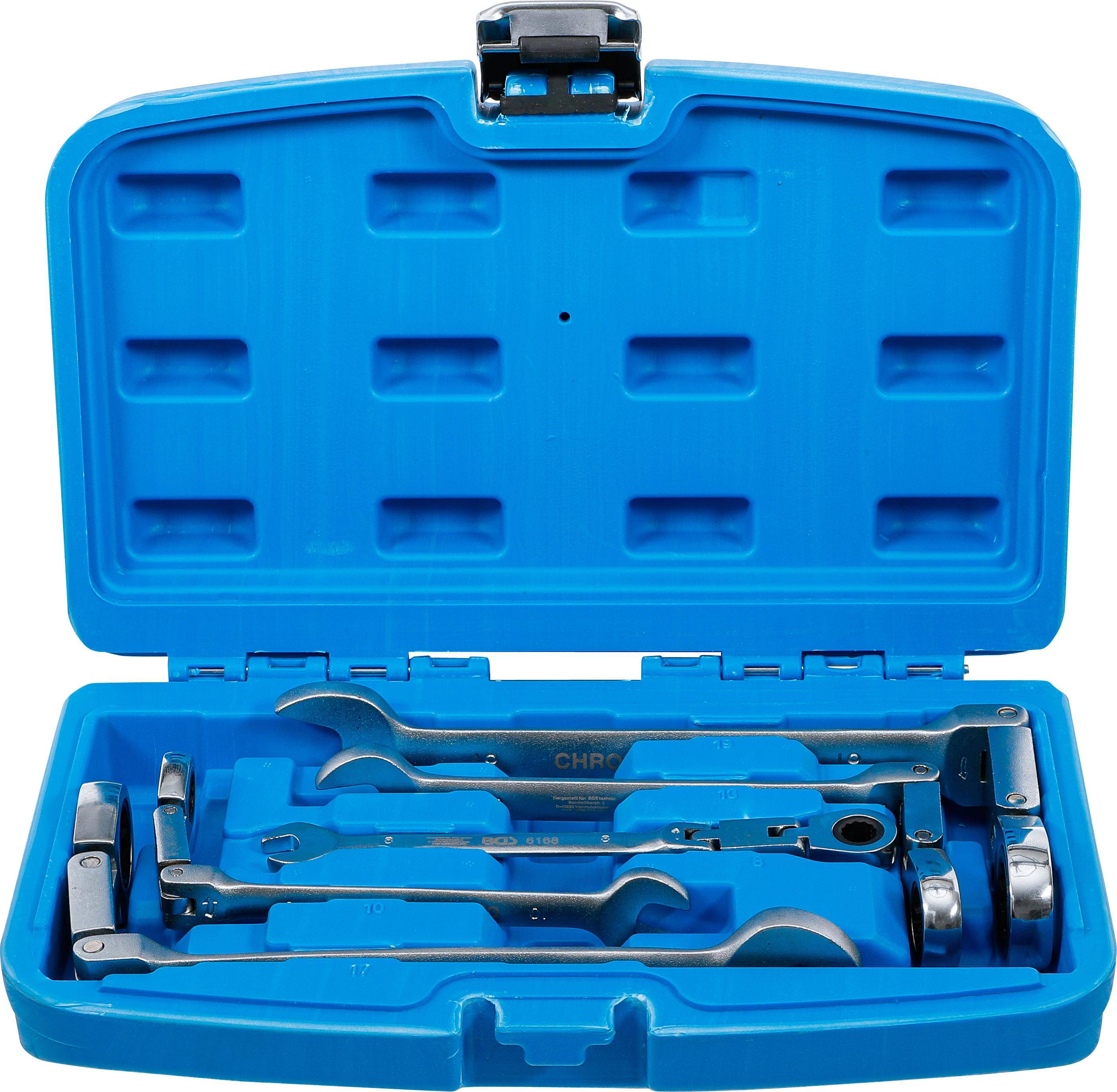 BGS Doppelgelenk-Ratschenring-Maulschlssel-Satz | abwinkelbar | SW 8