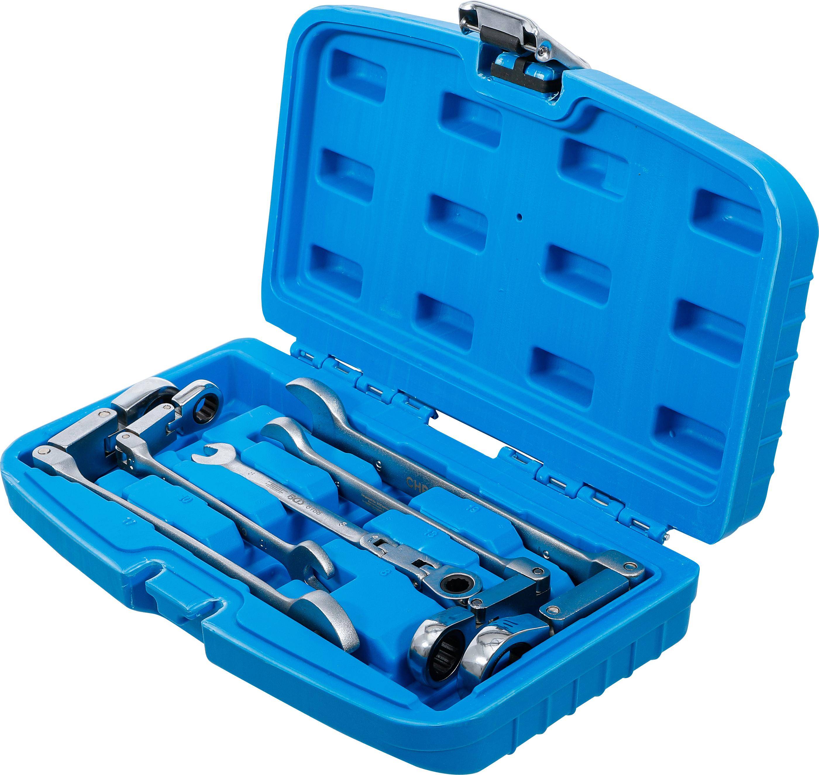 BGS Doppelgelenk-Ratschenring-Maulschlssel-Satz | abwinkelbar | SW 8