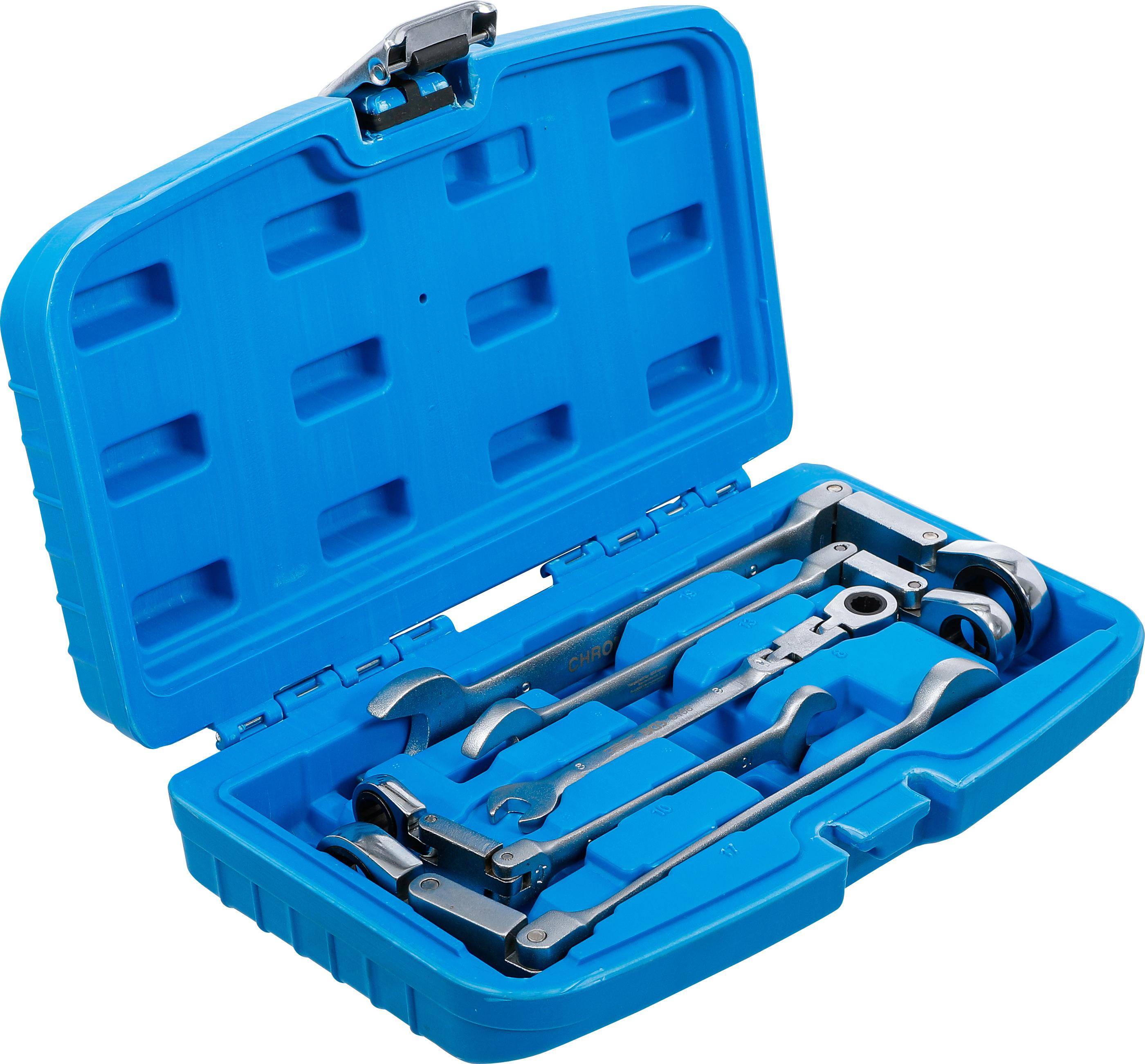 BGS Doppelgelenk-Ratschenring-Maulschlssel-Satz | abwinkelbar | SW 8