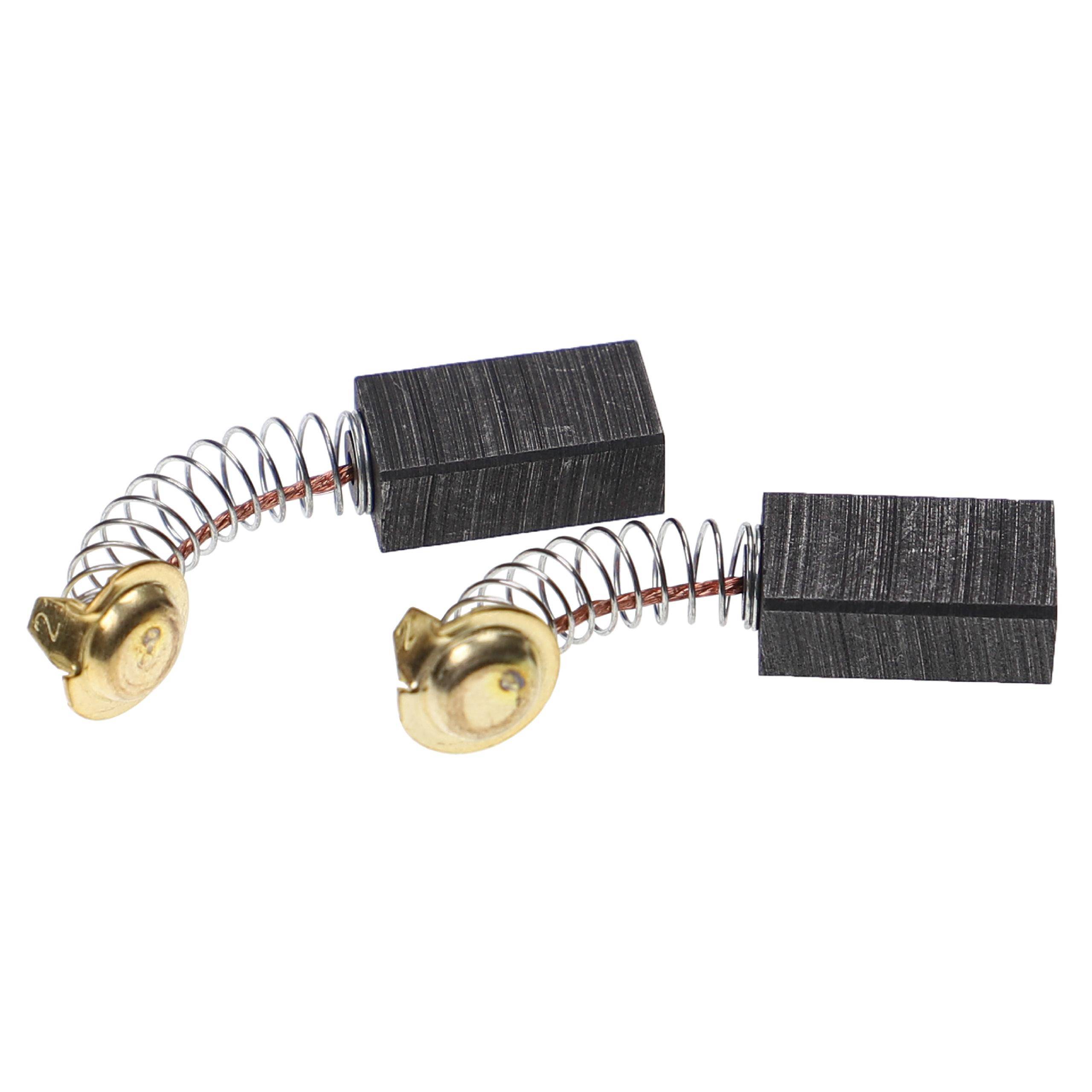 vhbw 2x Kohlebürste 6,55 x 9 x 17 mm kompatibel mit Hitachi G10SD2, G12SA2, G12SE, G12SA3, CM5SB, DH24PB2, DH22PB Elektrowerkzeug + Feder