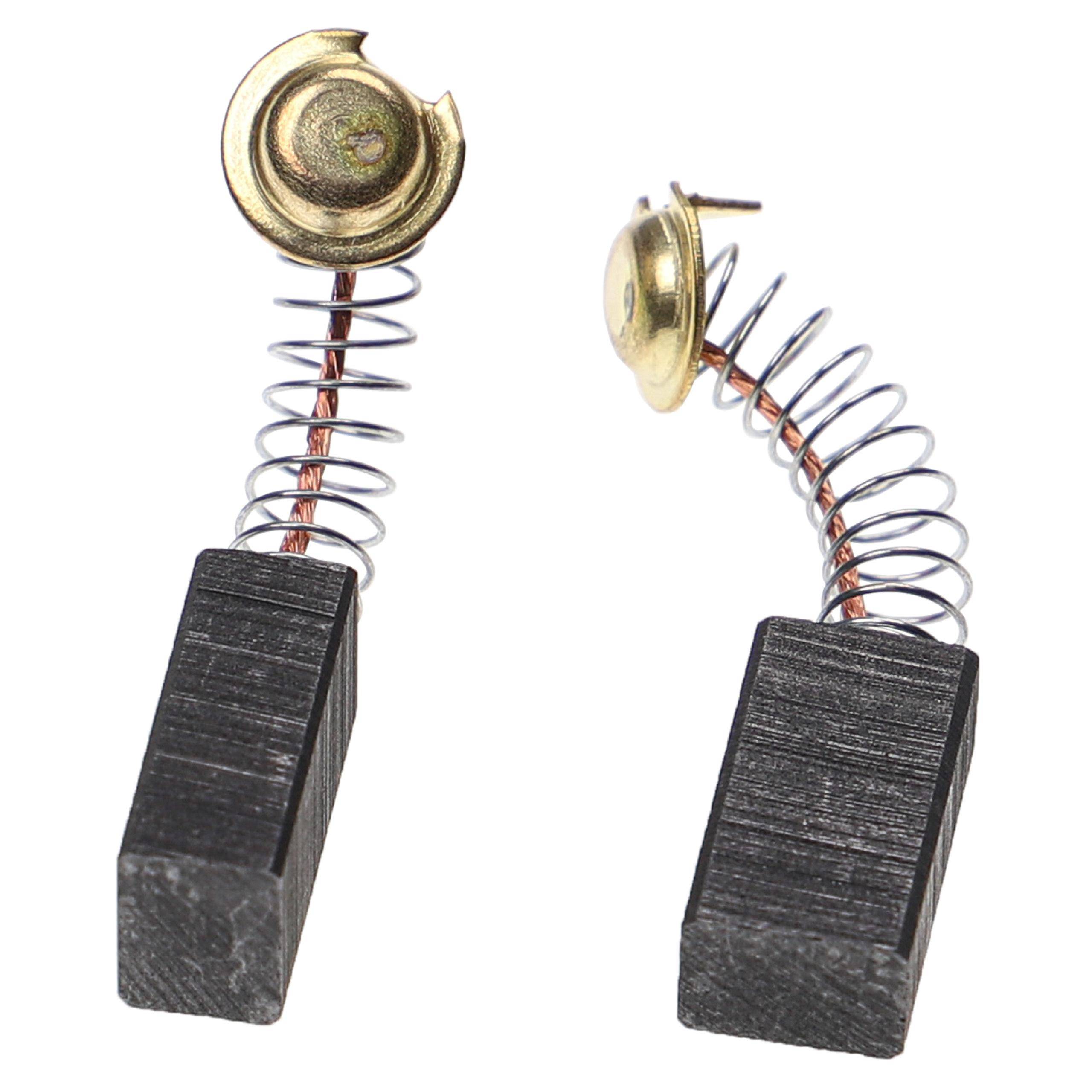 vhbw 2x Kohlebürste 6,55 x 9 x 17 mm kompatibel mit Hitachi G10SD2, G12SA2, G12SE, G12SA3, CM5SB, DH24PB2, DH22PB Elektrowerkzeug + Feder