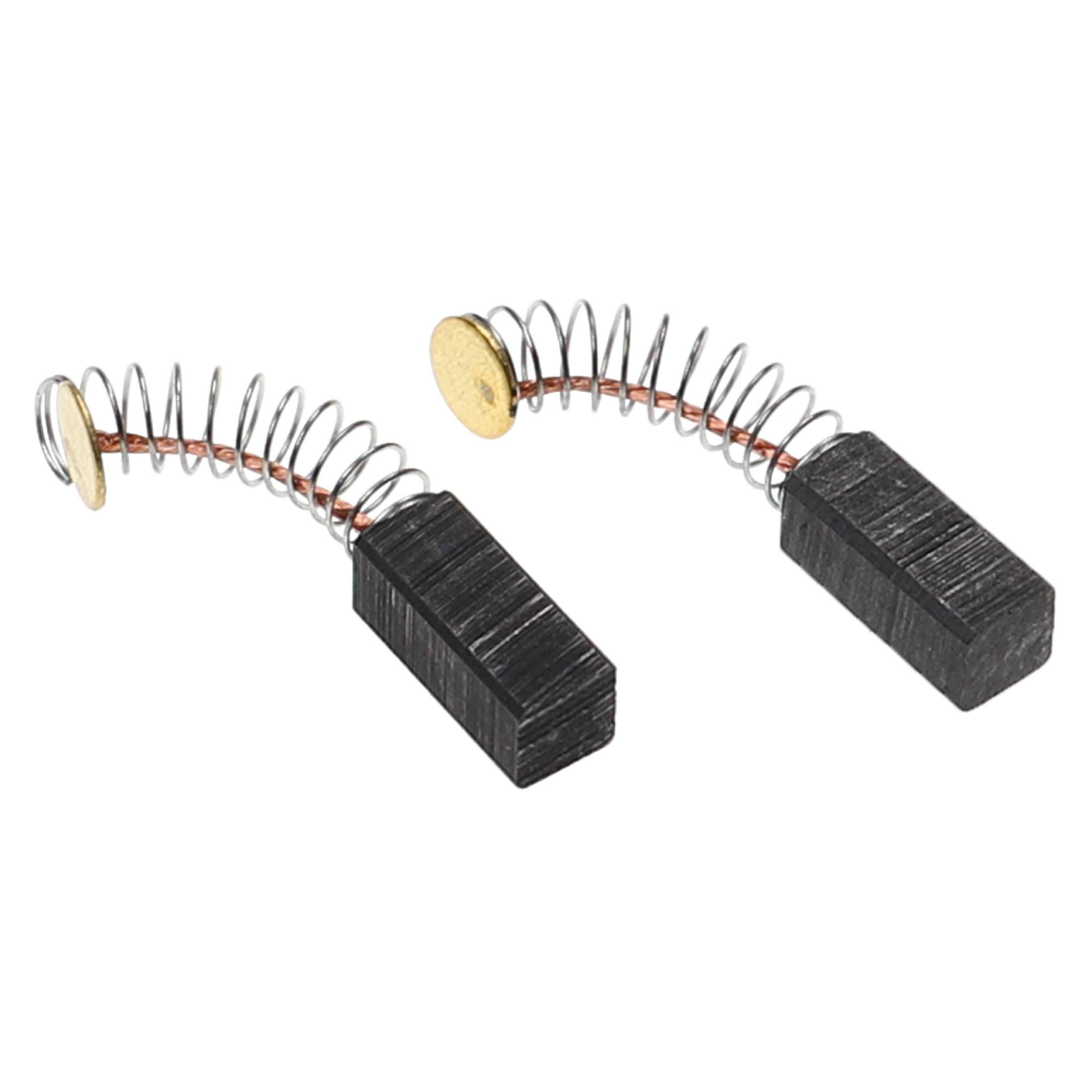 vhbw 2x Kohlebürste 6,3 x 6,3 x 15,5 mm kompatibel mit Bosch SB 400 RLE, SB 400, ST 350, SB 400-E, ST 350-E Elektrowerkzeug + Feder