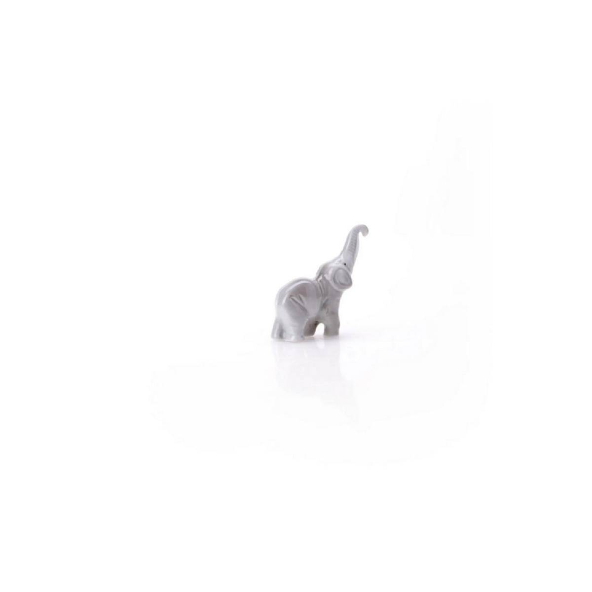 2563/40 - Porzellanfigur Elefant klein, 7 cm, weiß