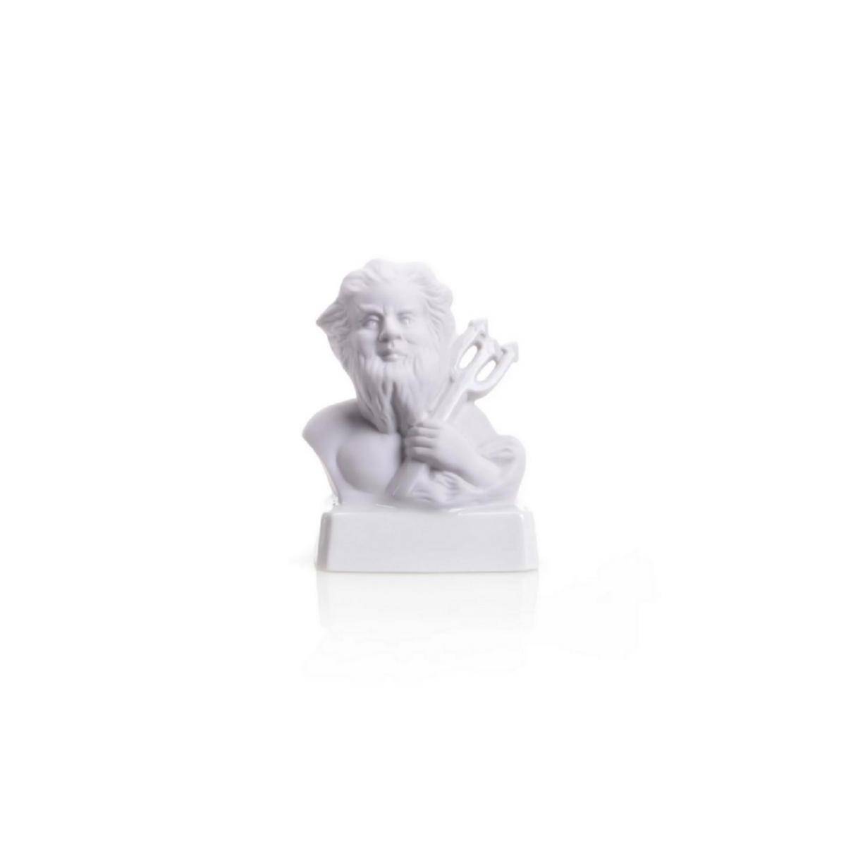 2708 BW - Porzellanfigur Tierkreiszeichen Wassermann, 10 cm, bisquit weiß