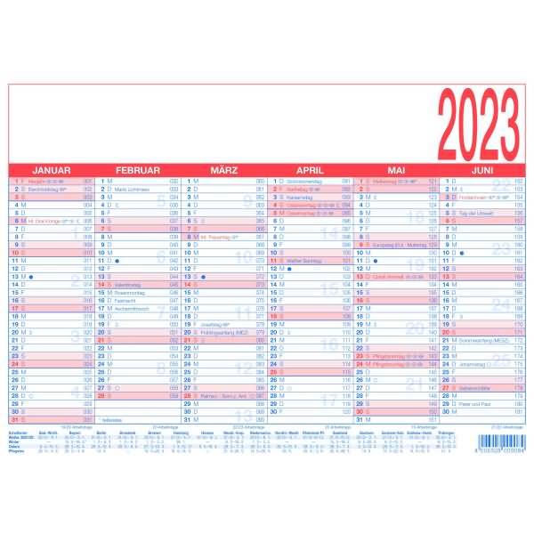 Arbeitstagekalender 908 kaschiert A4 2023 29,7x21cm