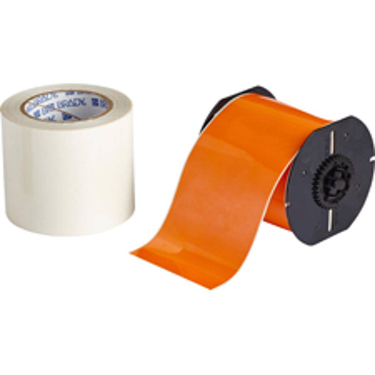 Brady, B30C-4000-483OR-KT, Toughstripe Bodenmarkierung mit Schutzlaminat, Polyester, Orange, glänzend, 101.00 mm x 30.40 m, extra stark haftend, Endl