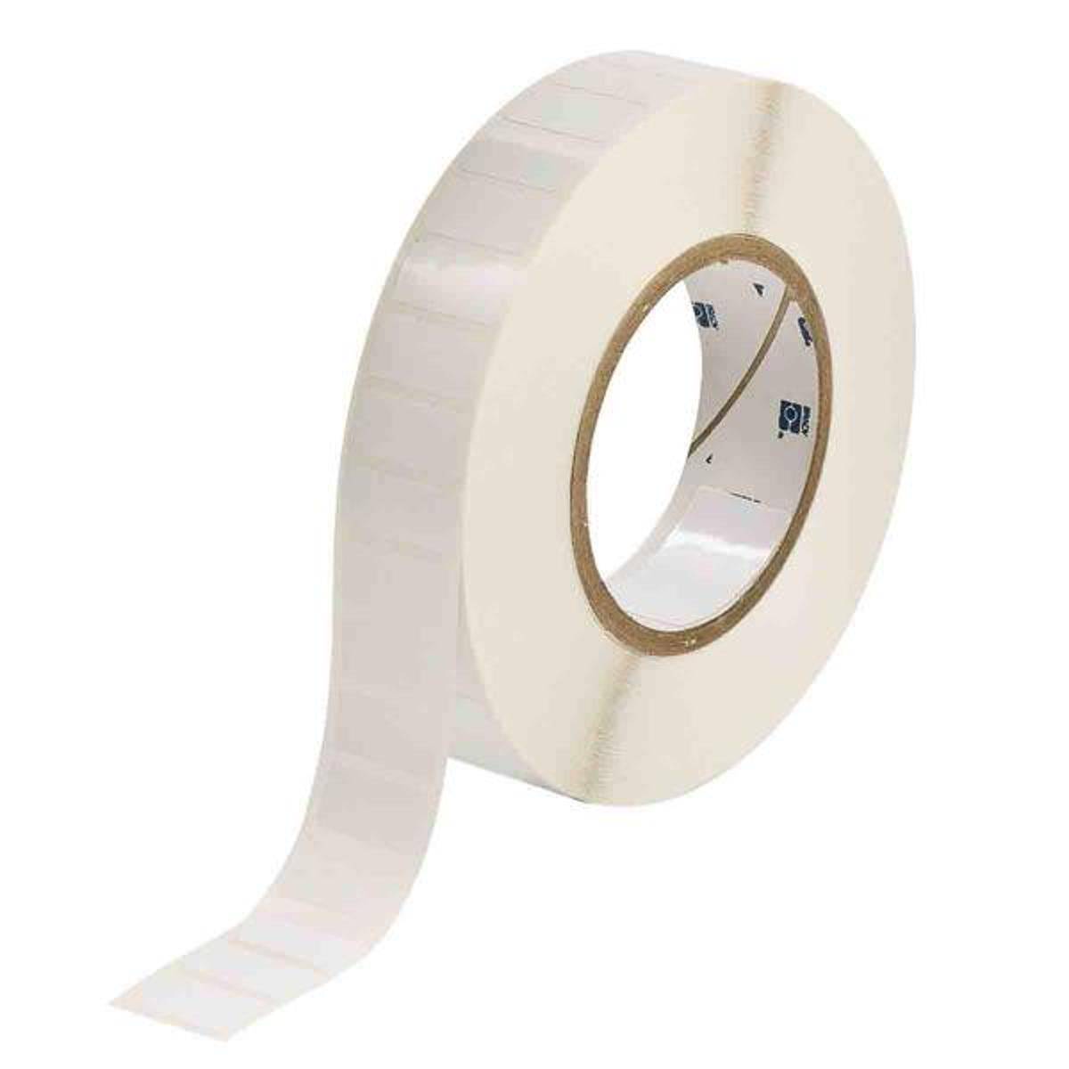 Brady, THT-59-423-10, Polyester, Weiß, 25.40 x 12.70 mm, permanent (1 VE = 10000 E.)