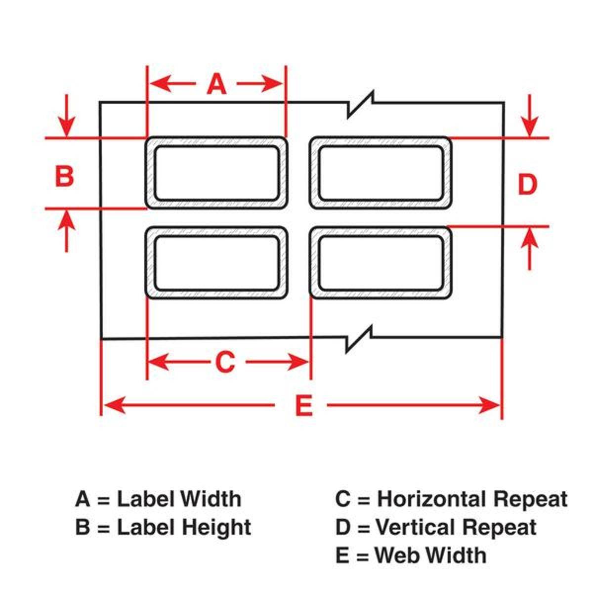 Brady, THT-22-428-2, Permashield, Polyester, metallisiert, 31.75 x 19.05 mm, permanent, mit Laminat, 2-bahnig (2000 E.)