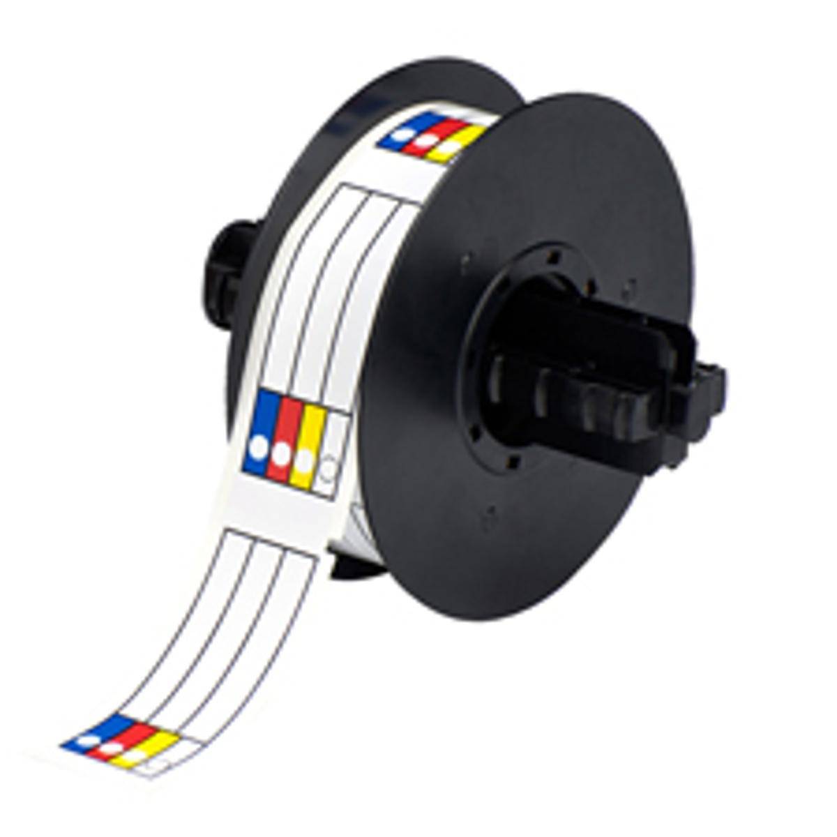 Brady, B30-246-595-HMIG, vorgedruckte Vinyl-Etiketten, Weiß, glänzend, 28.58 x 76.20 mm, permanent, Aufdruck: 4-farbigen Balkenmotiv HMIG-Format(Gro