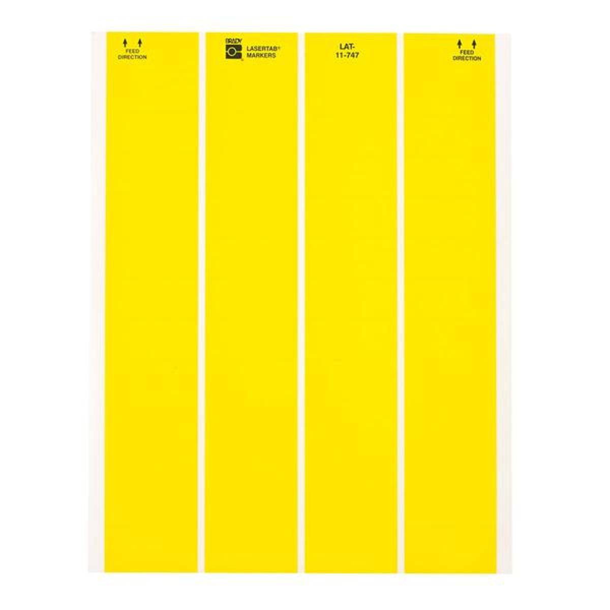 Brady, LAT-11-747YL-5, Polyester, matt, Gelb, 47.63 x 9.53 mm, dauerhaft klebend, US-Letter, 4-bahnig (5.000 E.)