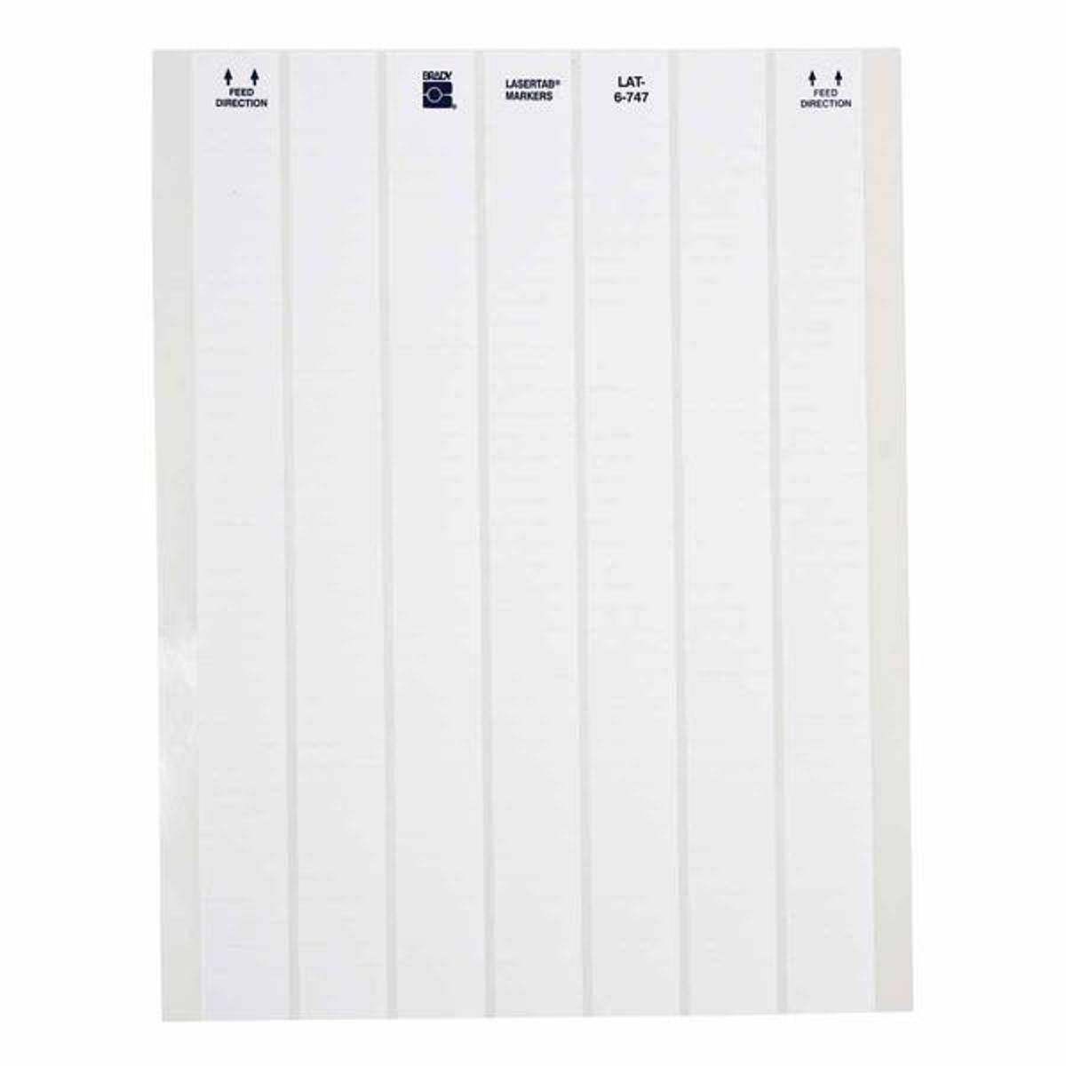 Brady, LAT-7-747-10, Polyester, Weiß, 25.40 x 12.70 mm, permanent, US-Letter, 7-bahnig (10.108 E.)