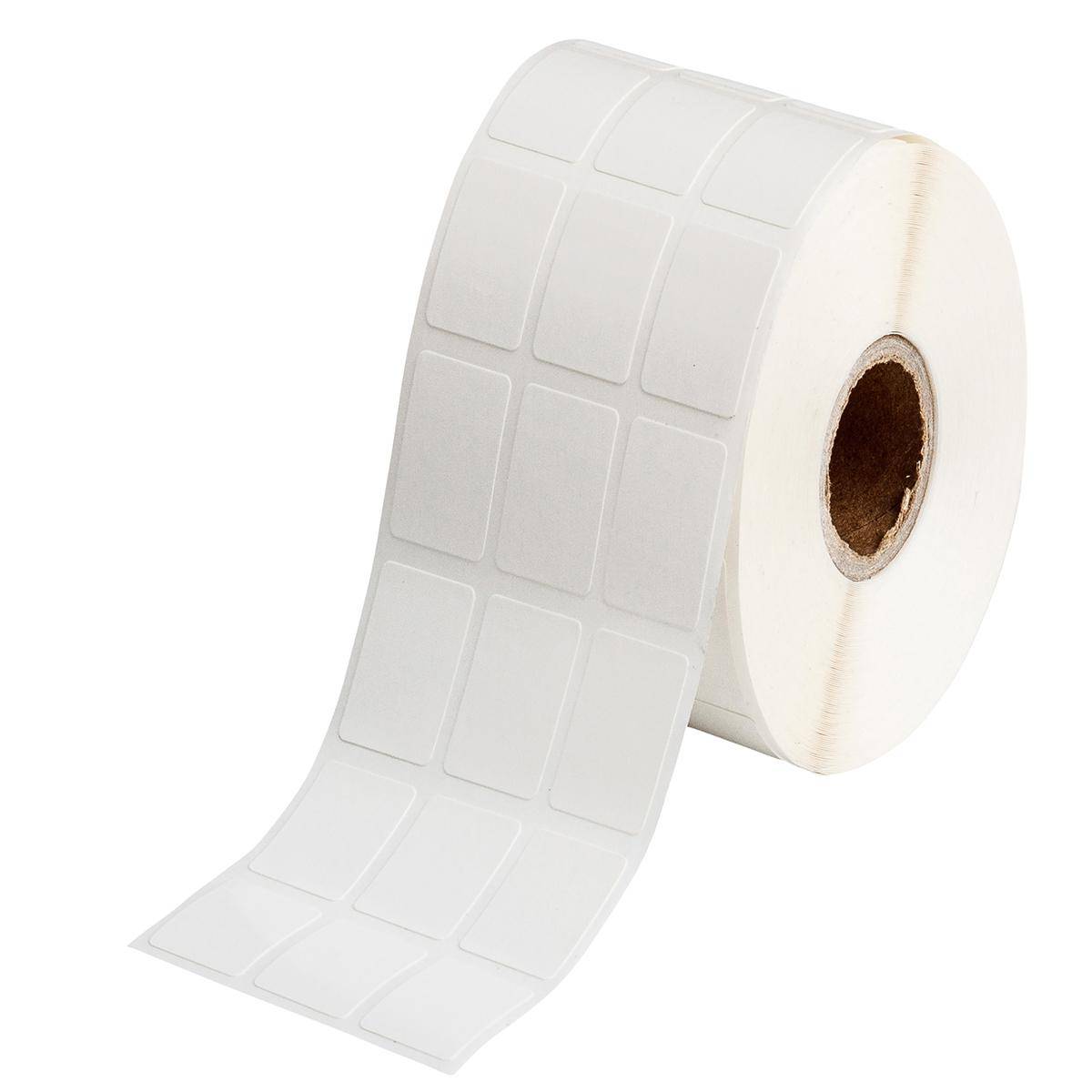 Brady, BPT-611-498, Vinylgewebe, Weiß, wiederablösbar, 12.70 x 25.40 mm, 3-bahnig (3000)