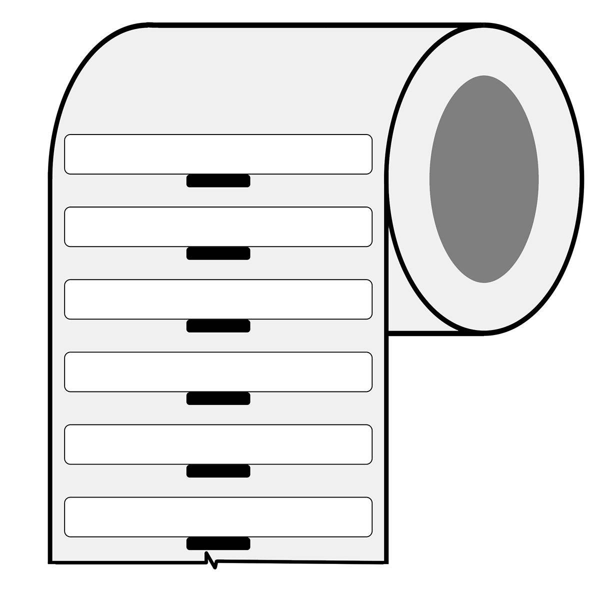 Brady, BPT-635-488, Polyester, Weiß, matt, 48.26 x 6.35 mm, permanent (2000 E.)