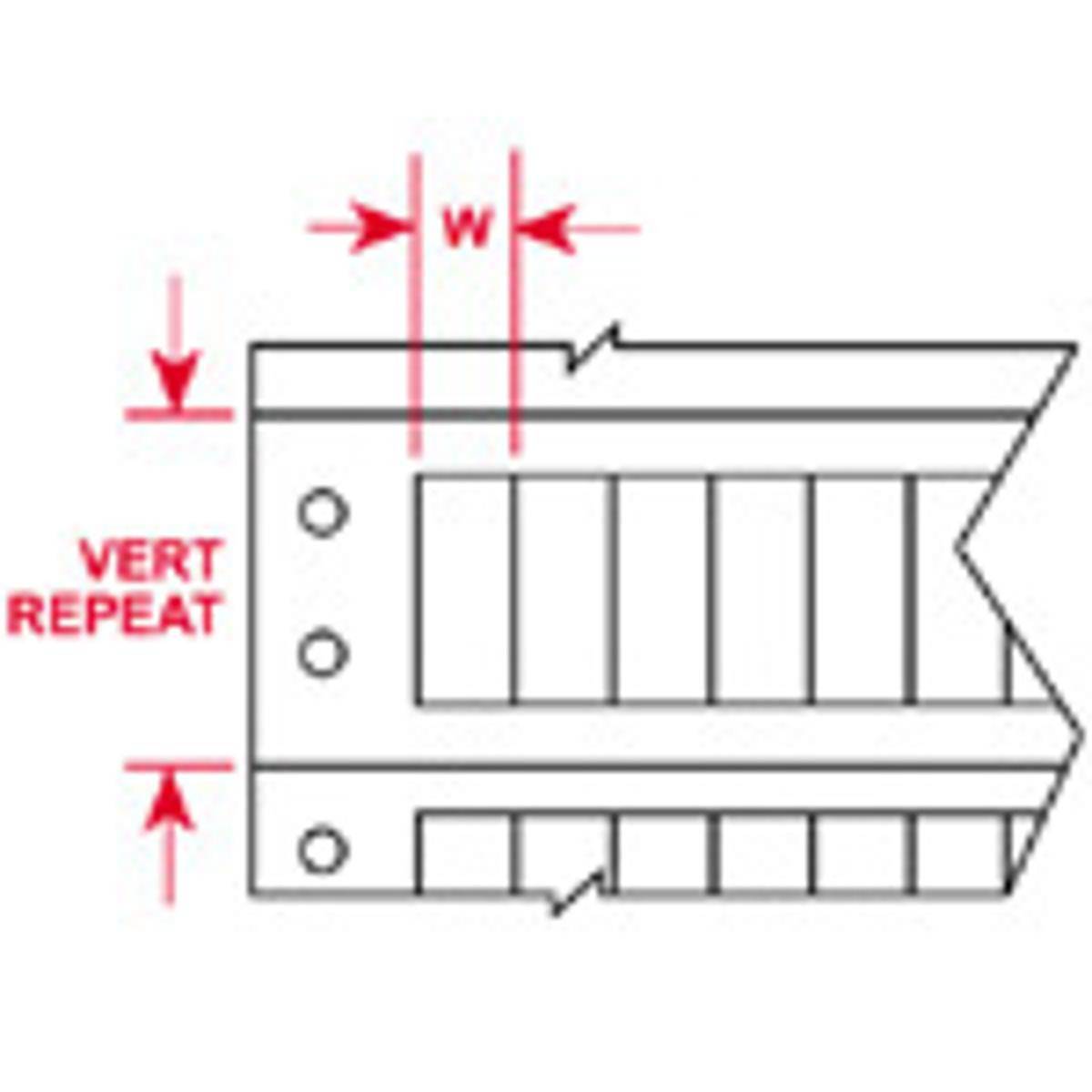 Brady, DAT-143-502-10, Wiederablösbares Vinylgewebe, 12,7 x 23,8mm, 16-bahnig, für Nadeldrucker (10000 E.)