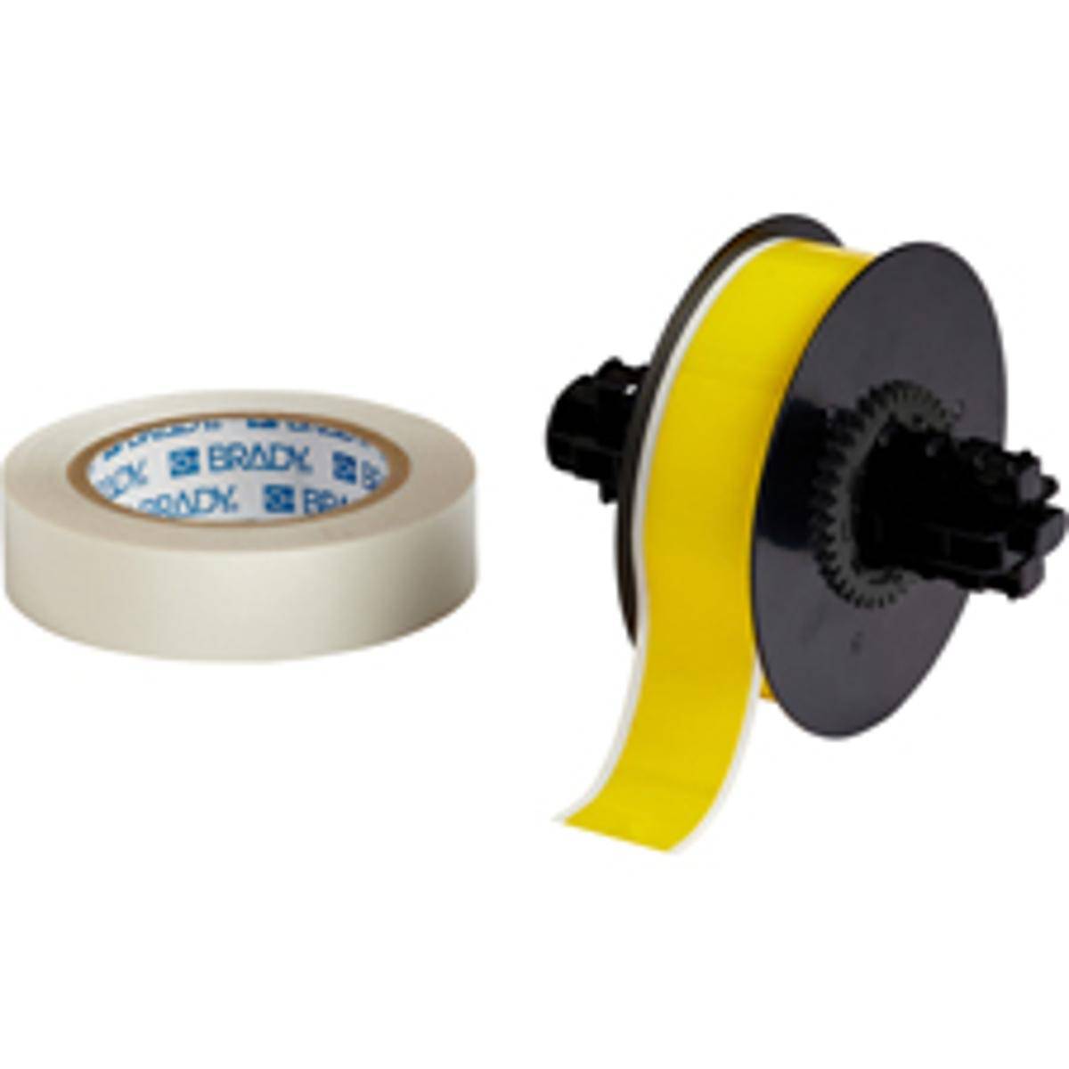 Brady, B30C-1125-483YL-KT, Toughstripe Bodenmarkierung mit Schutzlaminat, Polyester, Gelb, glänzend, 29.00 mm x 30.40 m, extra stark haftend, Endlos