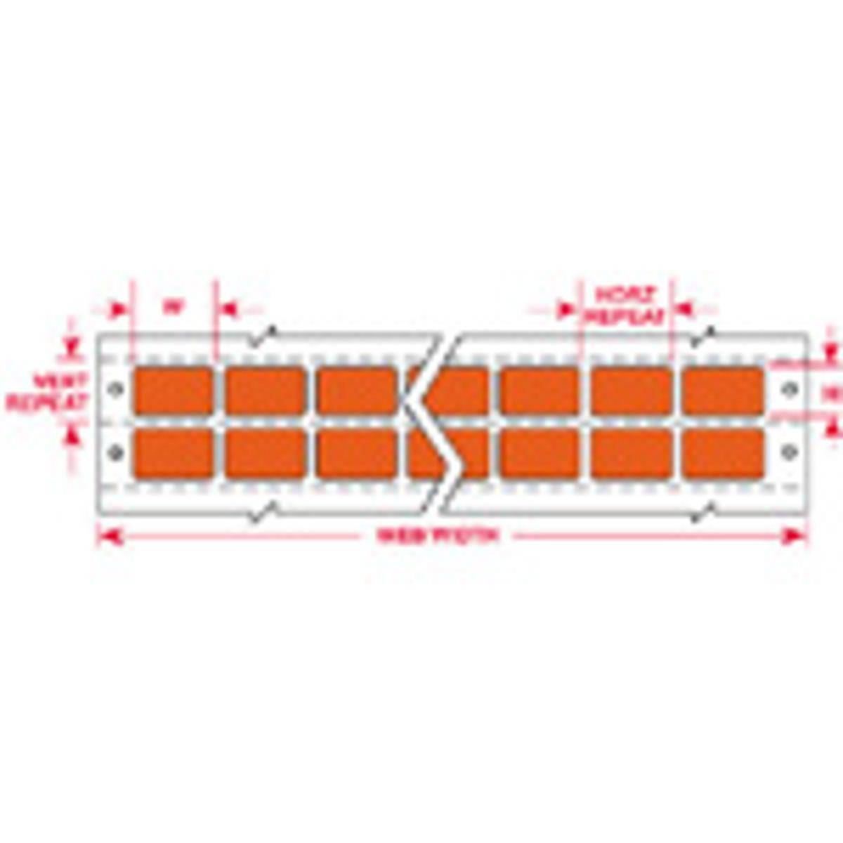 Brady, DAT-58-652-10, Polyimid, matt, Beige, 16,51 x 5,08mm, dauerhaft klebend, 10-bahnig, für Nadeldrucker (10000 E.)