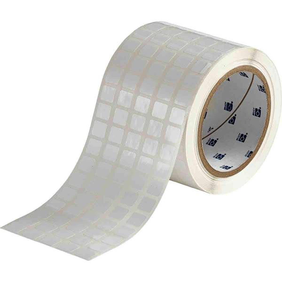 Brady, THT-12-533-10, wiederablösbarer Polyester, Weiß, glänzend, 12.70 x 11.10 mm, 5-bahnig (10000 E.)