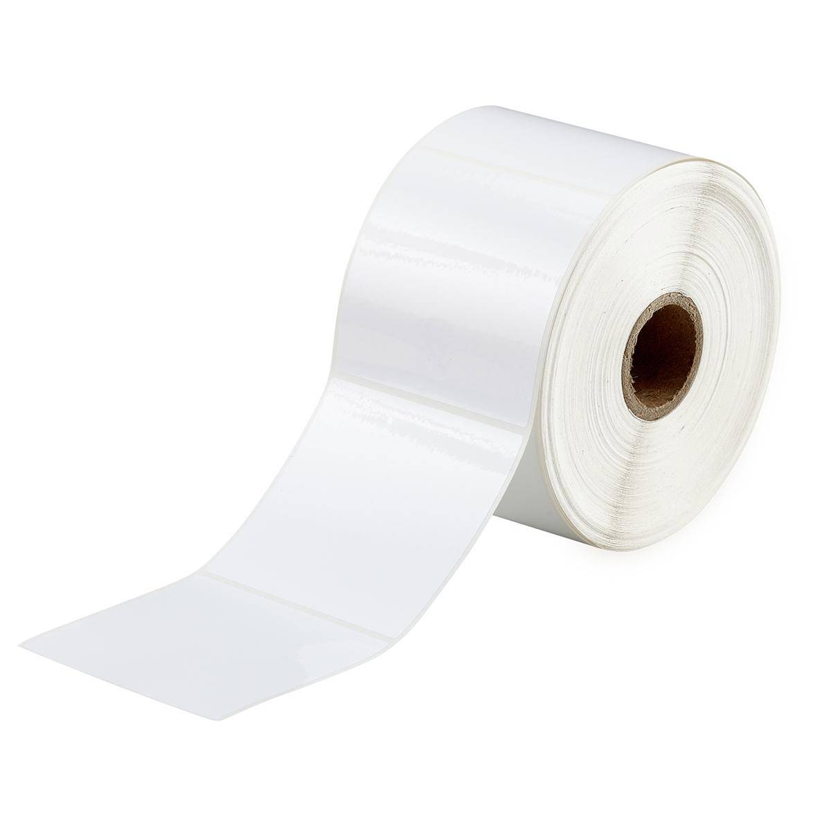 Brady, BPT-240-405, B-7606, Papier, Weiß, 101.60 x 101.60 mm, permanent (1 VE = 12 Rollen á 380 E.)