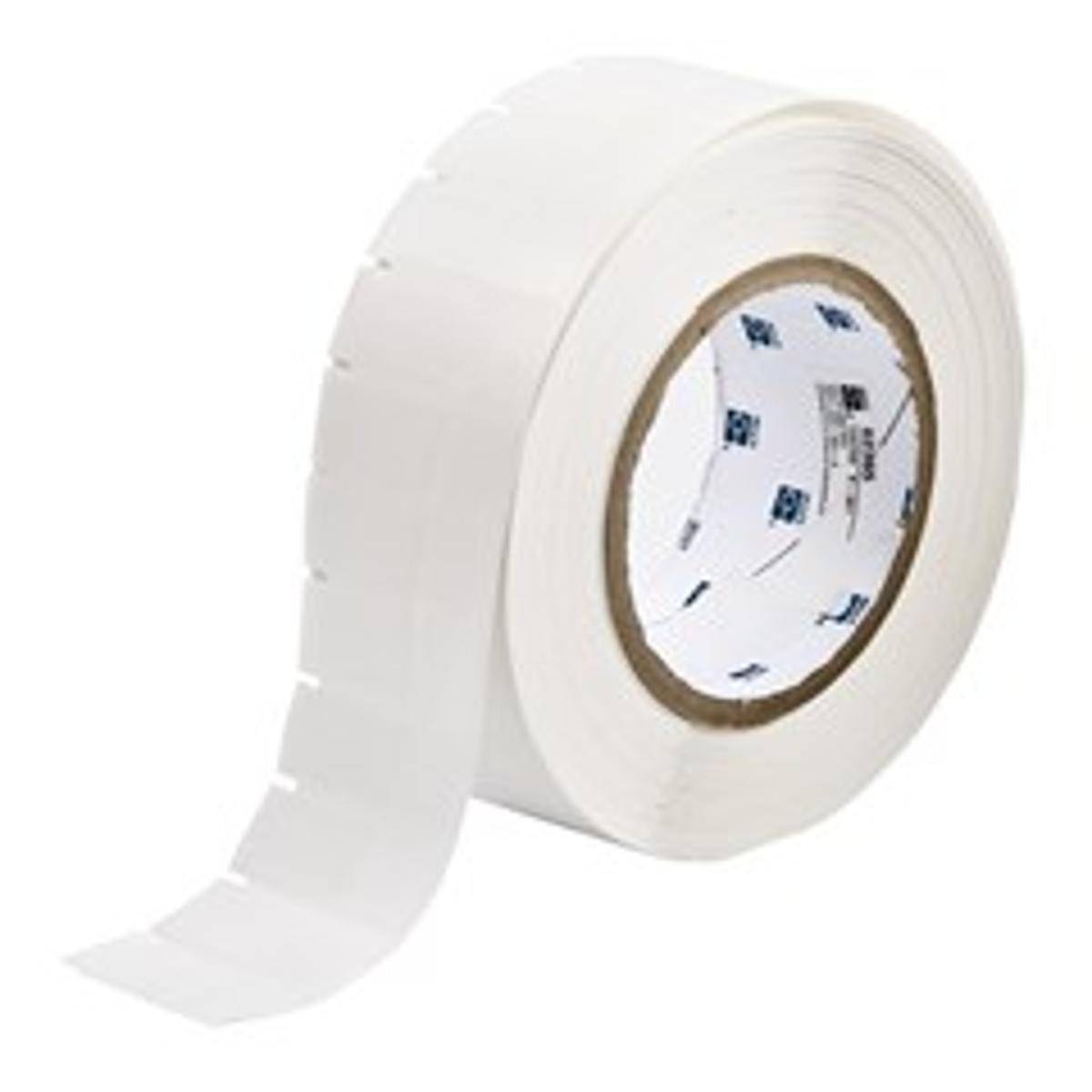 Brady, THT-133-461-3, Polyester, Weiß/Transparent, selbstlaminierend, 15.24 x 25.40(41.28) mm, permanent (3000 E.)