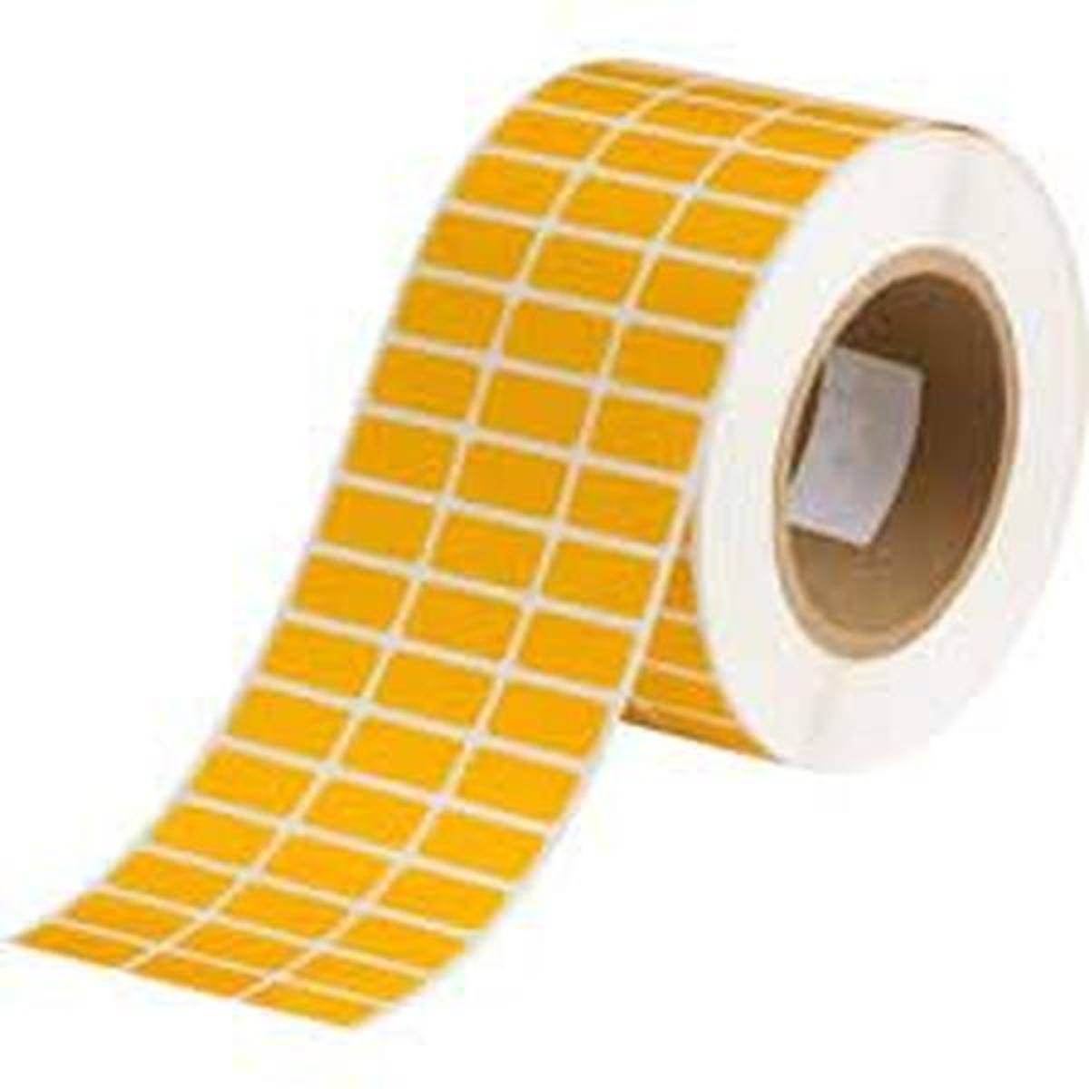 Brady, THT-5-423-10-YL, Polyester, Gelb, 25.40 x 12.70 mm, permanent, 3-bahnig (10000  E.)