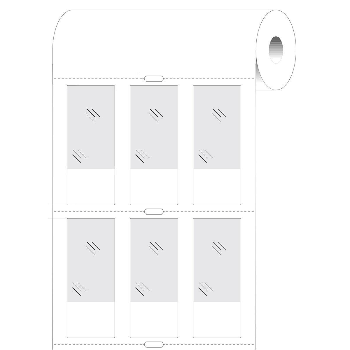Brady, BPT-511-427, Vinyl, Weiß/Transparent, selbstlaminierend, 25.40 x 19.05(63.50) mm, permanent, 3-bahnig,  f. BBP11, BP4000/4320, Kabeldurchmesse