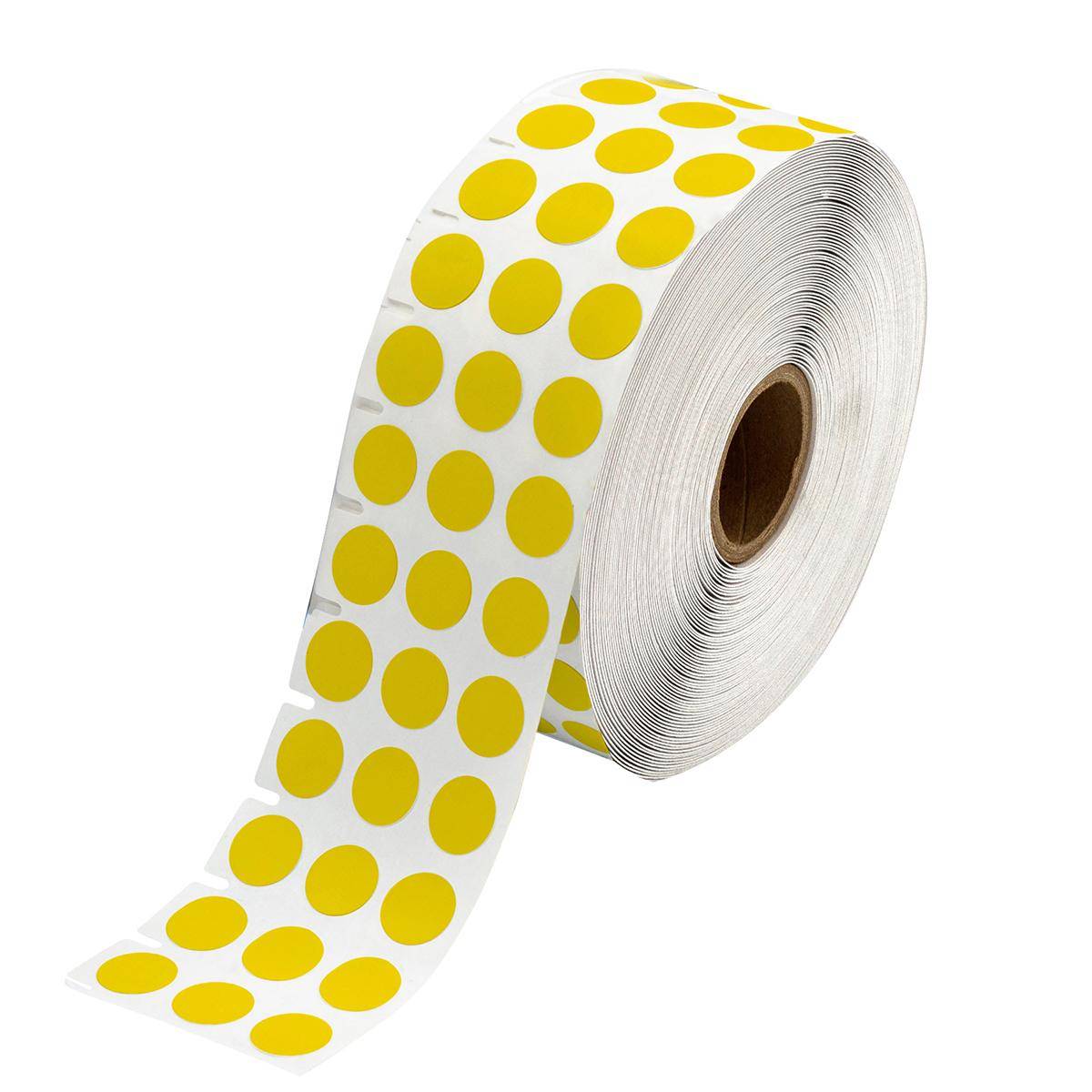 Brady, BPT-603-499YL, Nylongewebe, Gelb, matt, Durchmesser 12.70 mm (Deckeletikett), permanent, 3-bahnig (3000 E.)