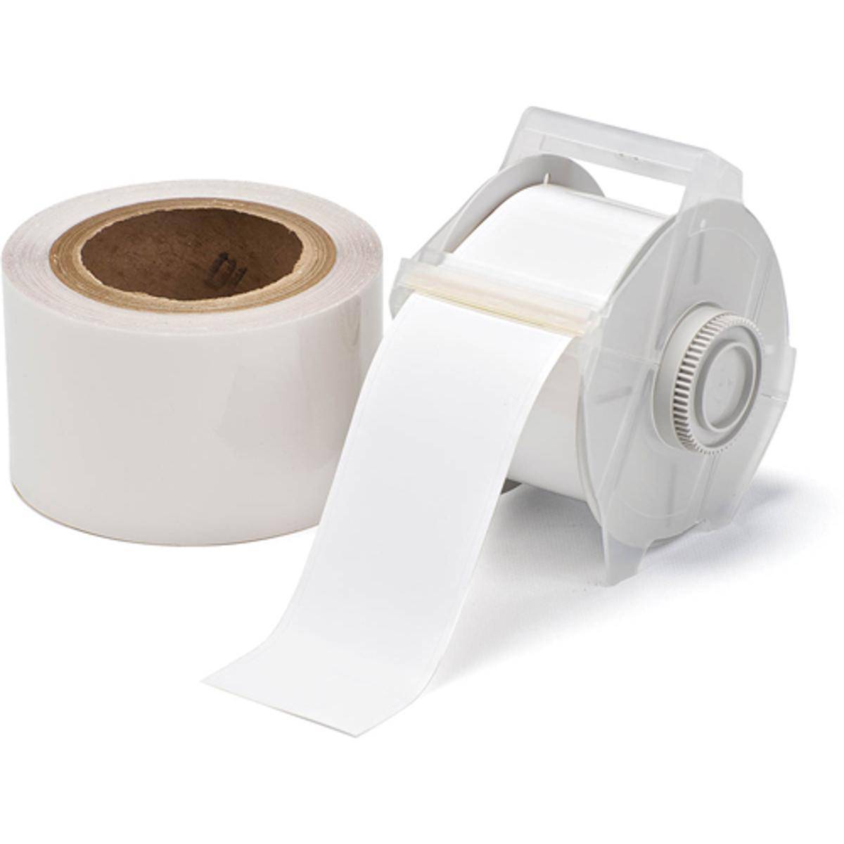 Brady, GlobalMark Toughstripe Labels, B-483, Polyester, Weiß, glänzend, 57,15mm x 30m, extra stark haftend, mit Laminat (B-634), Endlos (1 VE = 1 Ro