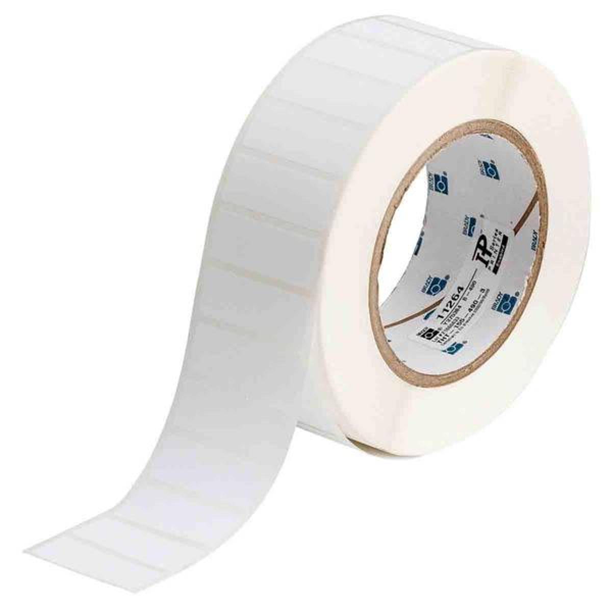 Brady, THT-155-490-3, FreezerBondz, Polyester, Weiß, 41.28 x 15.24 mm, permanent (3000 E.)