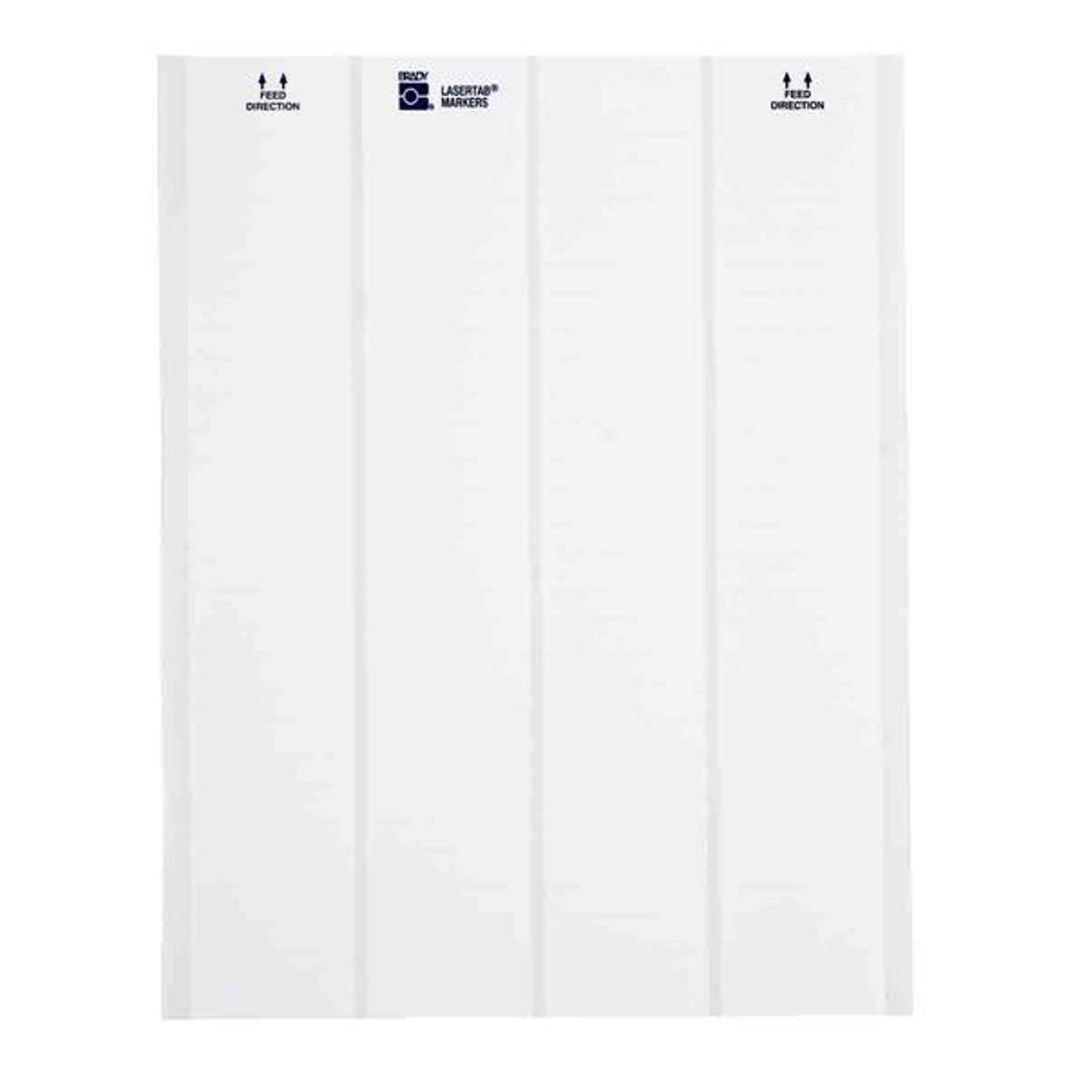 Brady, LAT-13-747-2.5, Polyester, matt, Weiß, 47.63 x 21.16 mm, dauerhaft klebend, US-Letter, 4-bahnig (2.508 E.)