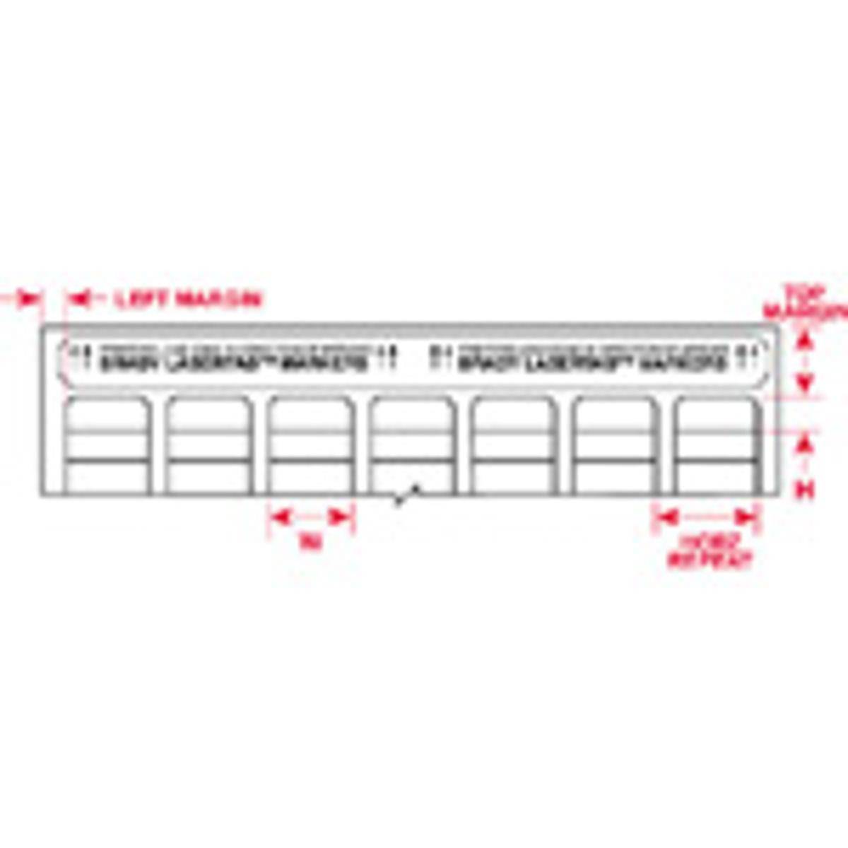 Brady, LAT-39-799-2.5, Nylongewebe, Weiß, 25.4 x 36.5 mm, permanent, US-Letter, 7-bahnig (2.520 E.)
