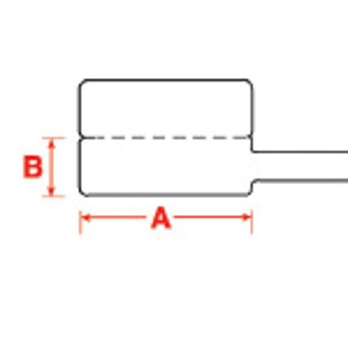 Brady, BPTFP-01-425, Fähnchen, Polypropylen, Weiß, matt, 30.00 x 10.00 mm, Layout 1, permanent (1000 E.)