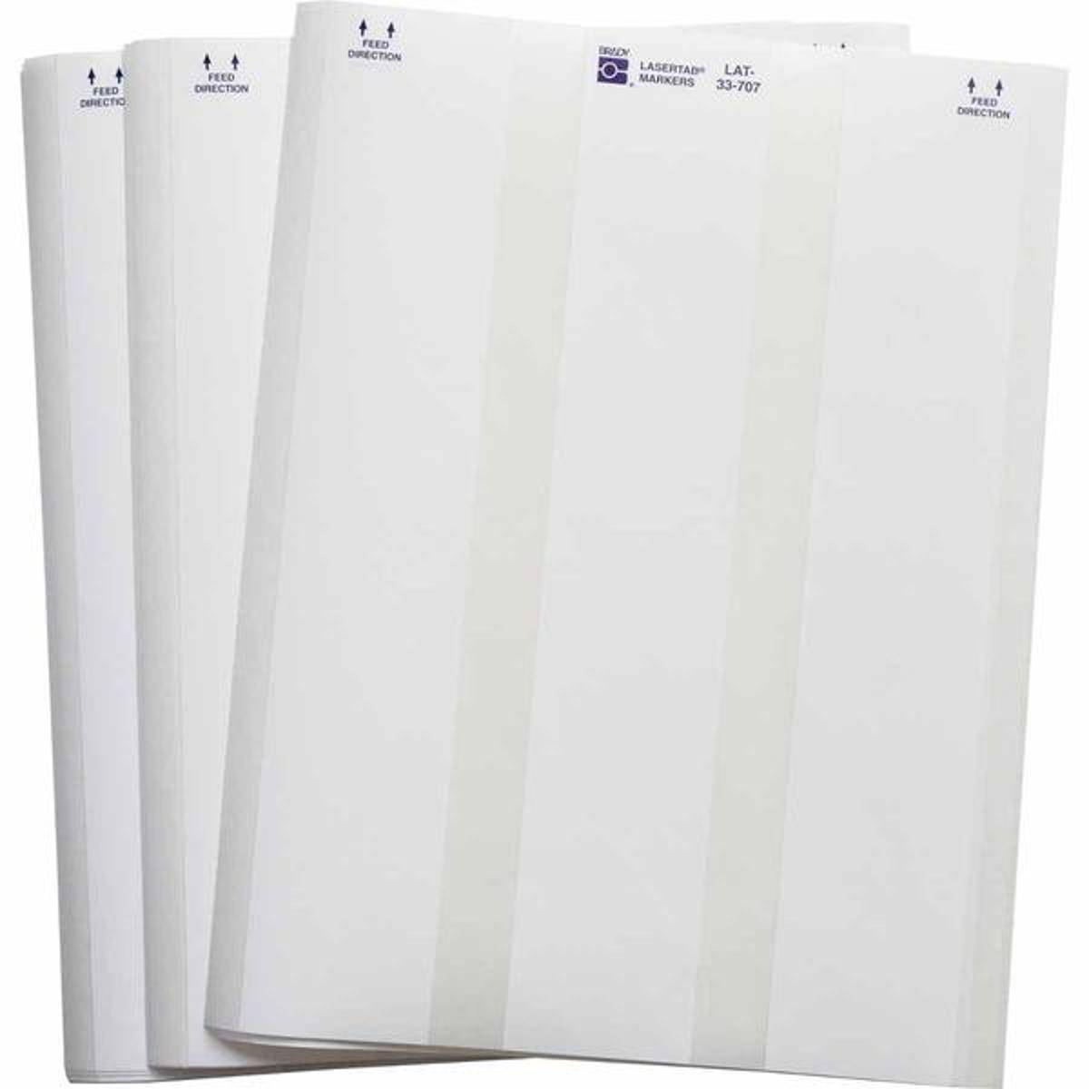 Brady, LAT-33-707-1, Polyester, matt, Weiß, 50.80 x 36.50 mm, dauerhaft klebend, US-Letter, 3-bahnig (1.008 E.)