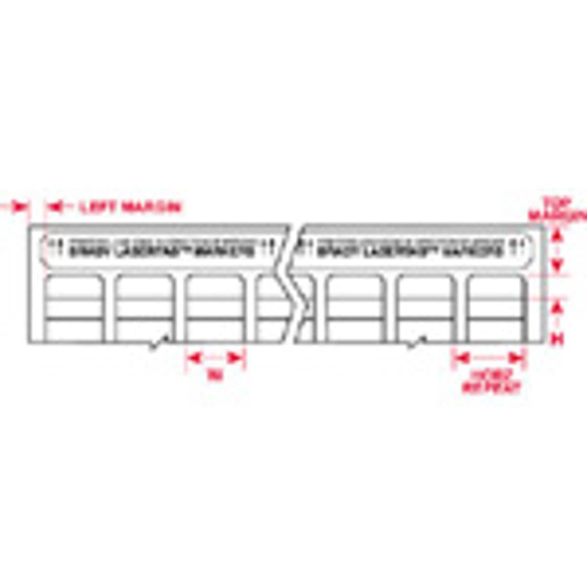 Brady, LAT-38-799-1, Nylongewebe, Weiß, 12.7 x 36.5 mm, permanent, US-Letter, 13-bahnig (1.014 E.)