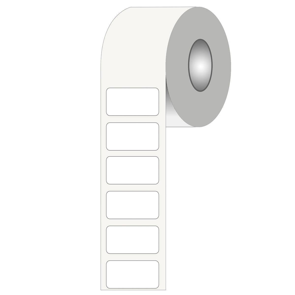 Brady, BPT-659-498, Vinylgewebe, Weiß, wiederablösbar, 25.40 x 12.40 mm (1000 E.)