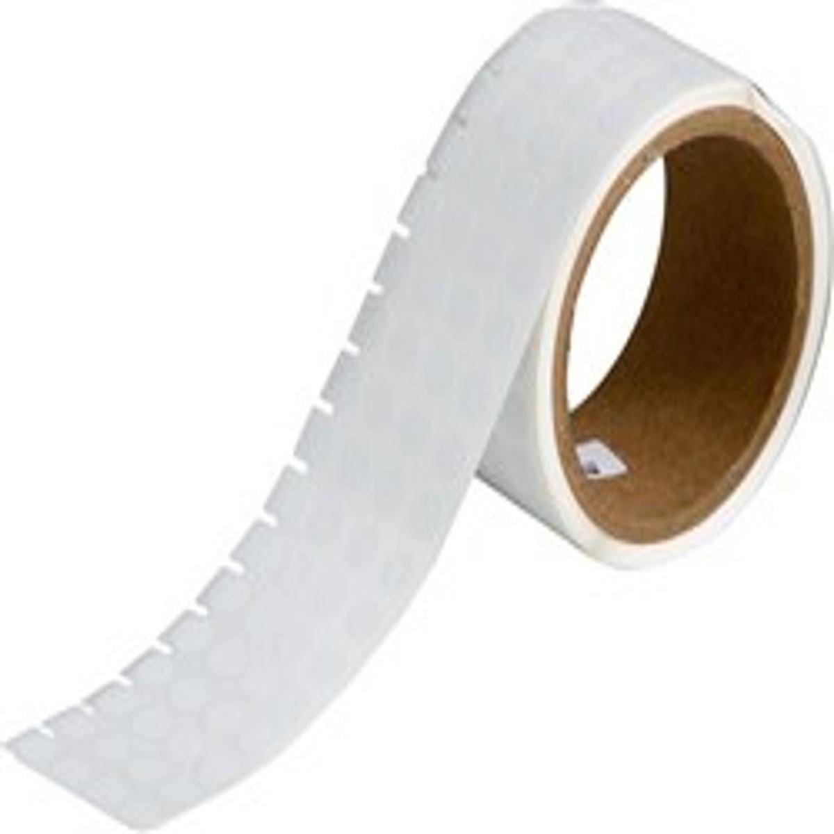 Brady, THT-143-492-3, FreezerBondz II(TM), Weiß, matt, 9.53 mm rund Deckeletikett, permanent, 4-bahnig (3000 E.)